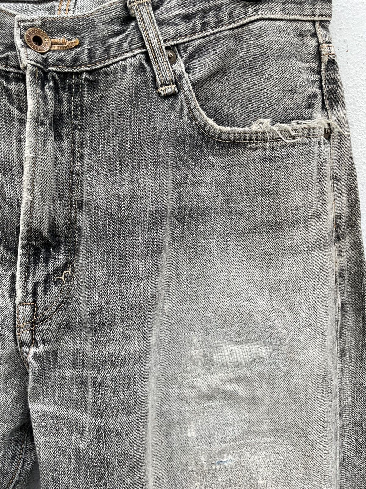 Edwin × Vintage EDWIN 505 Reconstructed Selvedge Denim Jeans Size US 31 - 4 Thumbnail