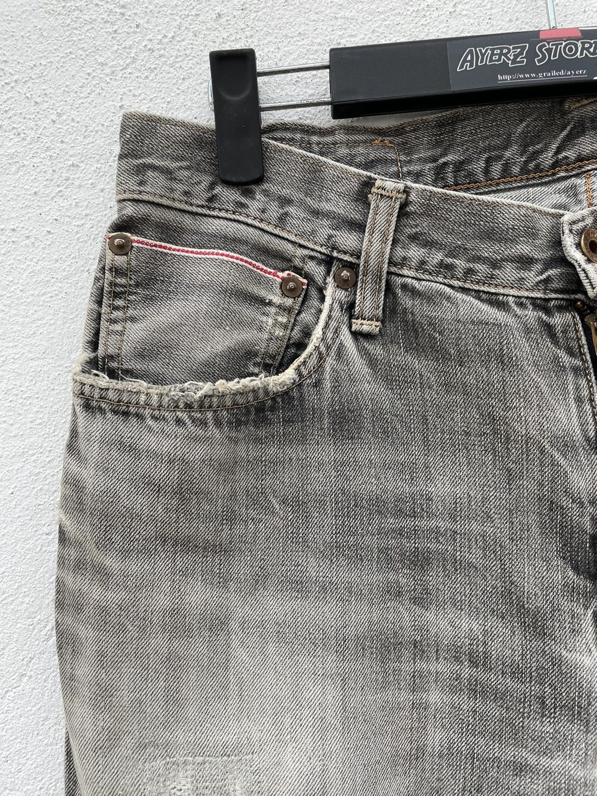 Edwin × Vintage EDWIN 505 Reconstructed Selvedge Denim Jeans Size US 31 - 3 Thumbnail