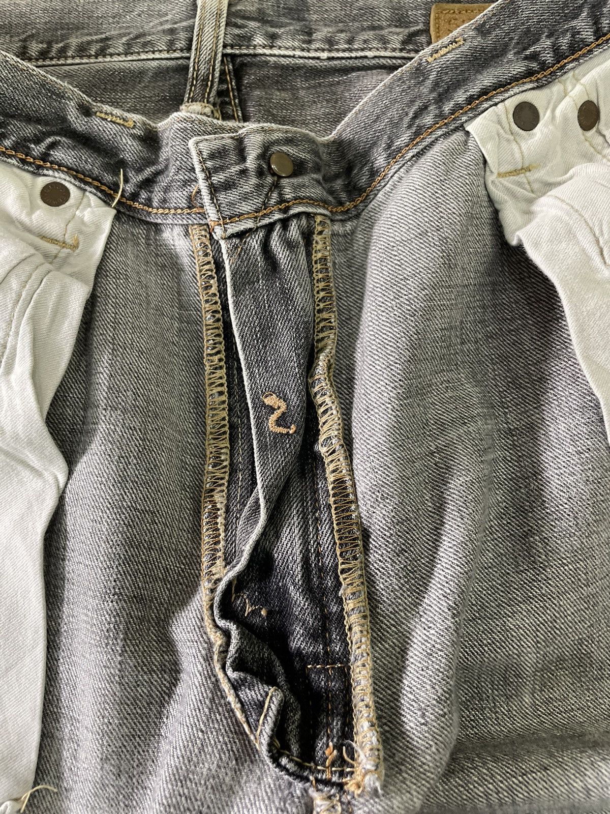Edwin × Vintage EDWIN 505 Reconstructed Selvedge Denim Jeans Size US 31 - 23 Thumbnail