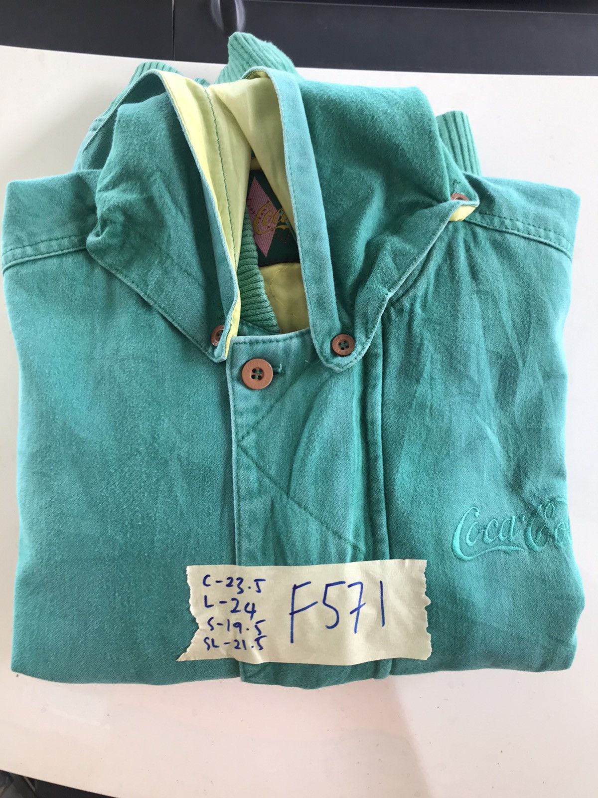 Coca Cola Vtg Coca Cola (coke) hooded bomber velvet jacket Size US M / EU 48-50 / 2 - 24 Thumbnail