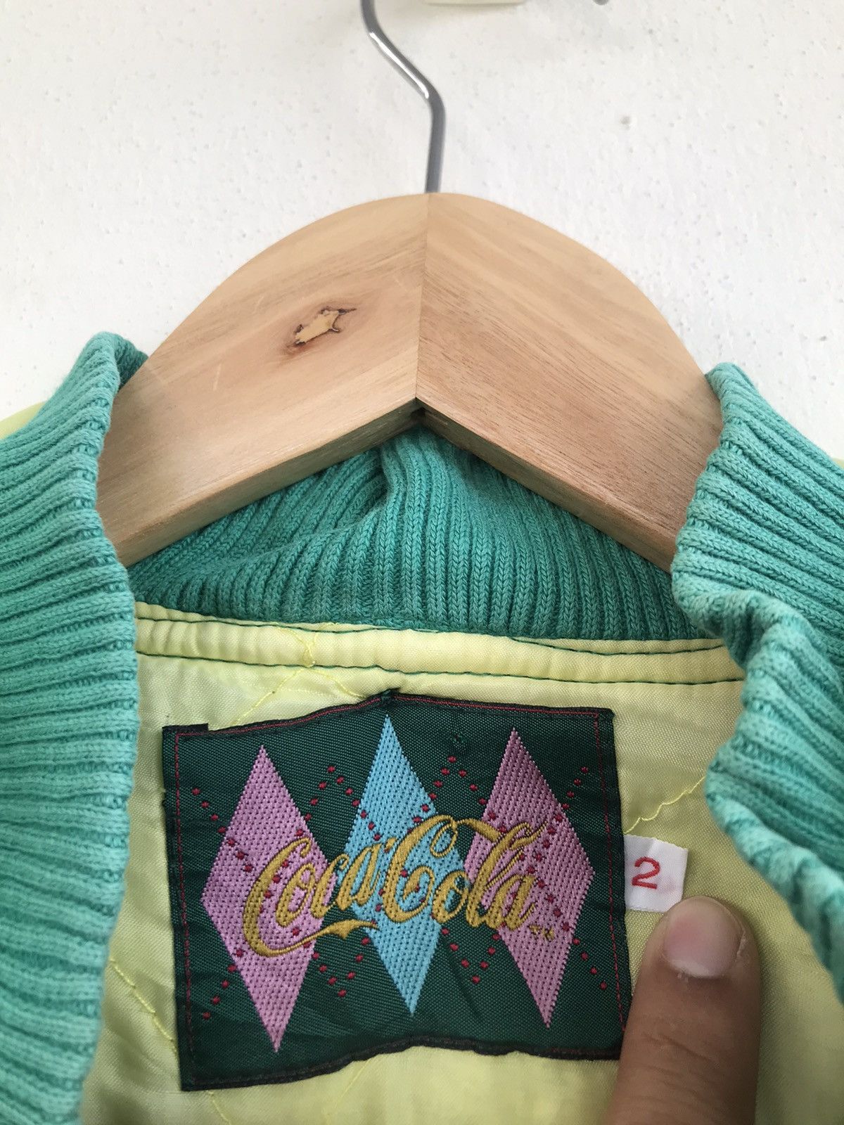 Coca Cola Vtg Coca Cola (coke) hooded bomber velvet jacket Size US M / EU 48-50 / 2 - 15 Thumbnail
