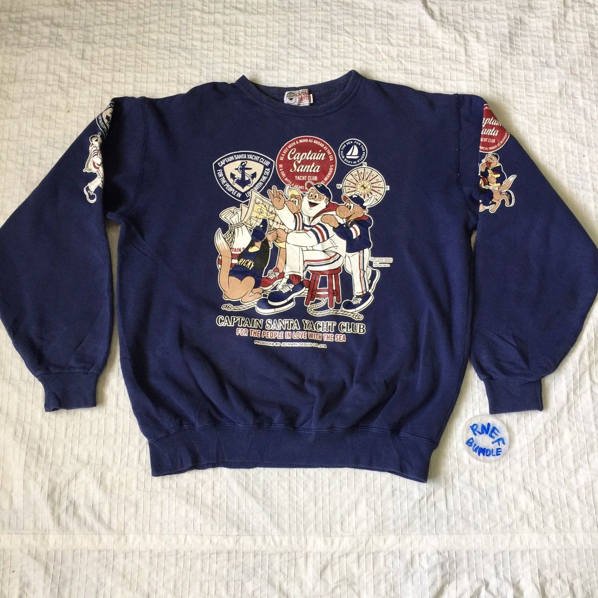 Vintage Captain santa double side print sweatshirt made in Japan Size US L / EU 52-54 / 3 - 14 Thumbnail