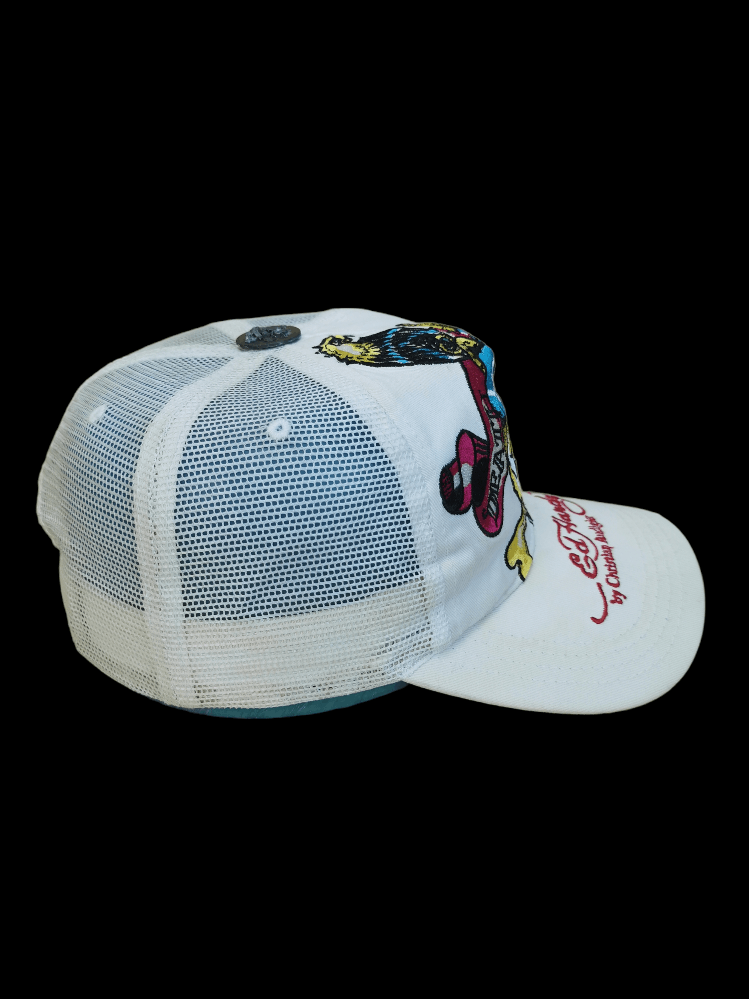 Ed Hardy VINTAGE ED HARDY SKULL PUSHEAD DESIGN TRUCKER HAT CAP Size ONE SIZE - 4 Thumbnail