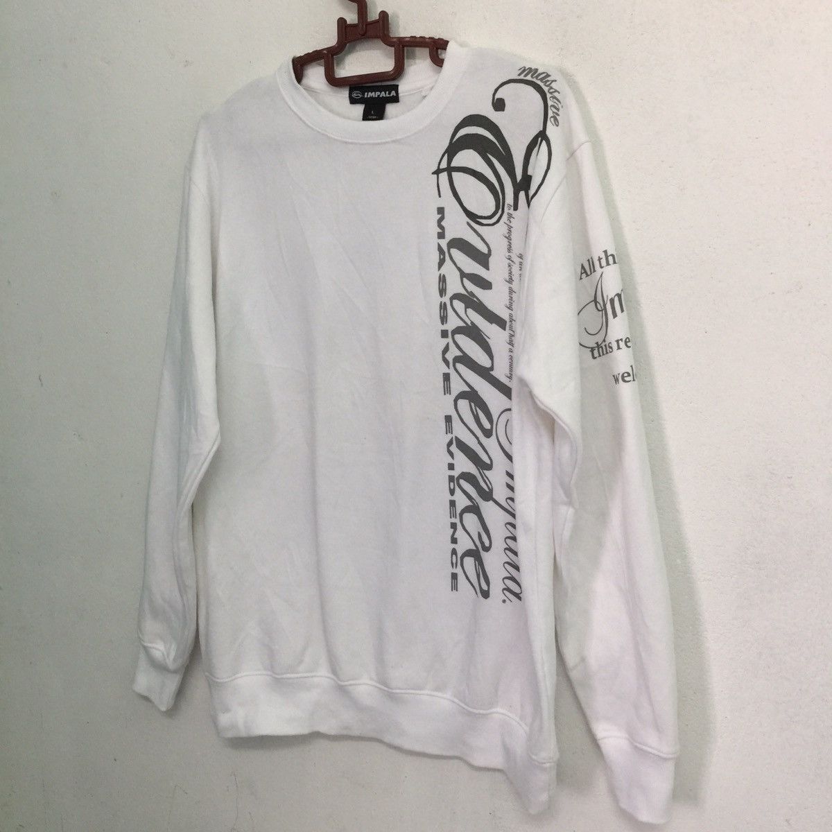 Japanese Brand Impala sweatshirt spell out massive evidance hip hop brand Size US L / EU 52-54 / 3 - 3 Thumbnail