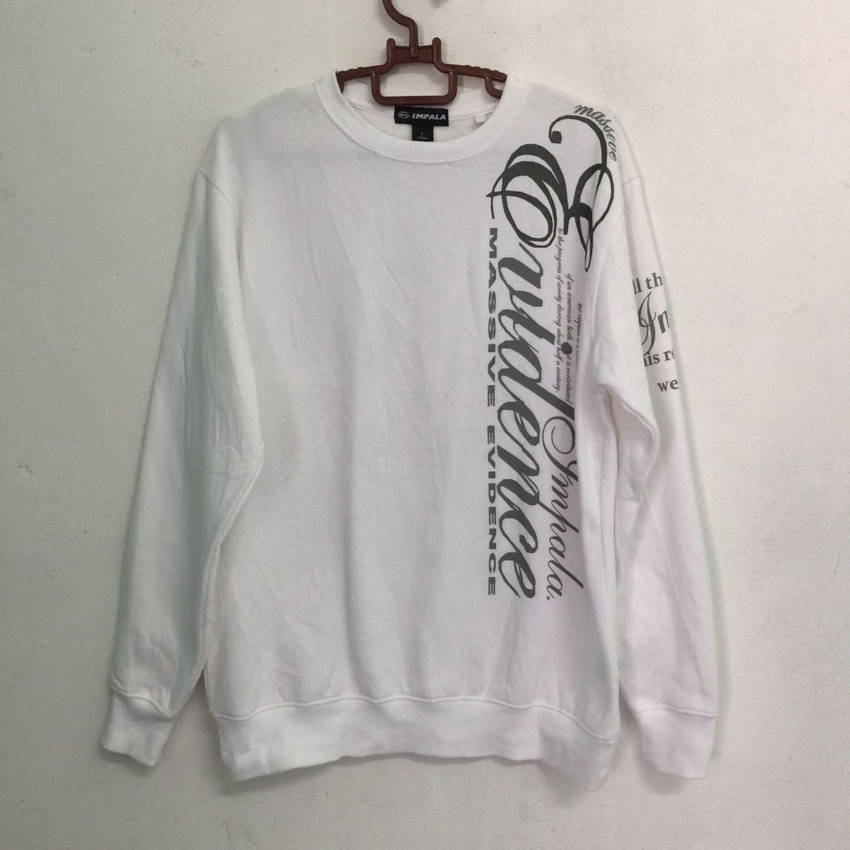 Japanese Brand Impala sweatshirt spell out massive evidance hip hop brand Size US L / EU 52-54 / 3 - 2 Thumbnail
