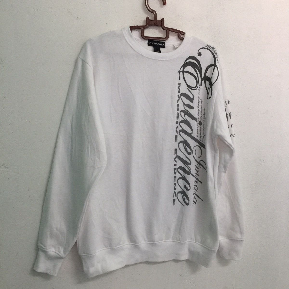 Japanese Brand Impala sweatshirt spell out massive evidance hip hop brand Size US L / EU 52-54 / 3 - 4 Thumbnail