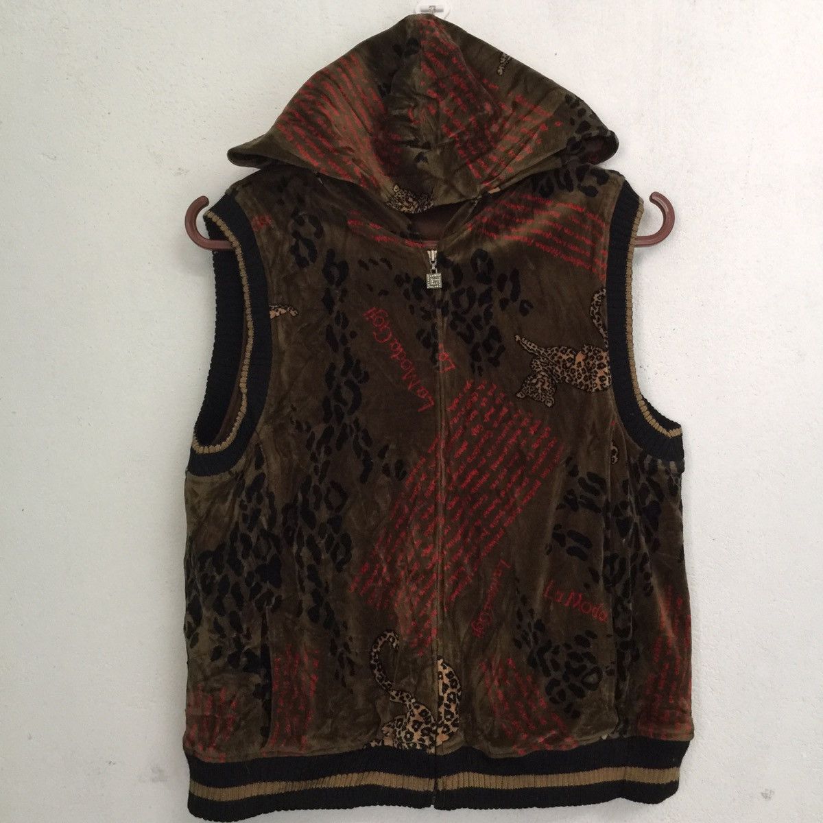 image of Designer La Moda Goji Full Printed Leopard Zip Like Gucci / Givenchy, Men's (Size Small)