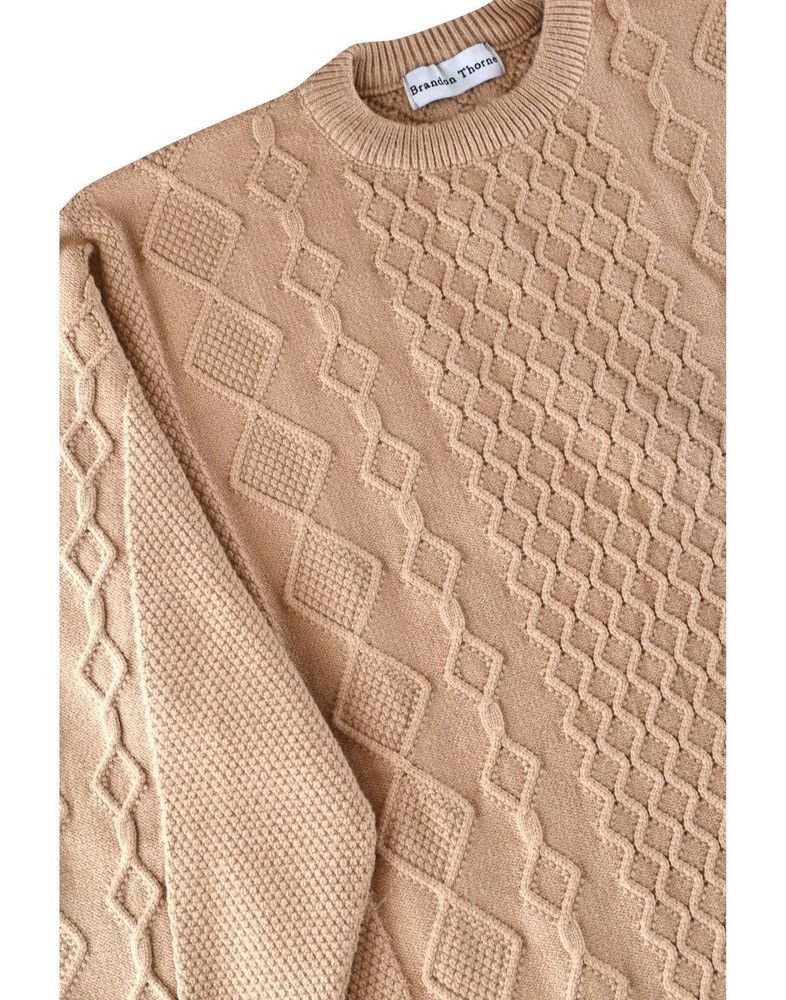 Vintage Cable Knit Sweater Brown Size US XS / EU 42 / 0 - 4 Thumbnail