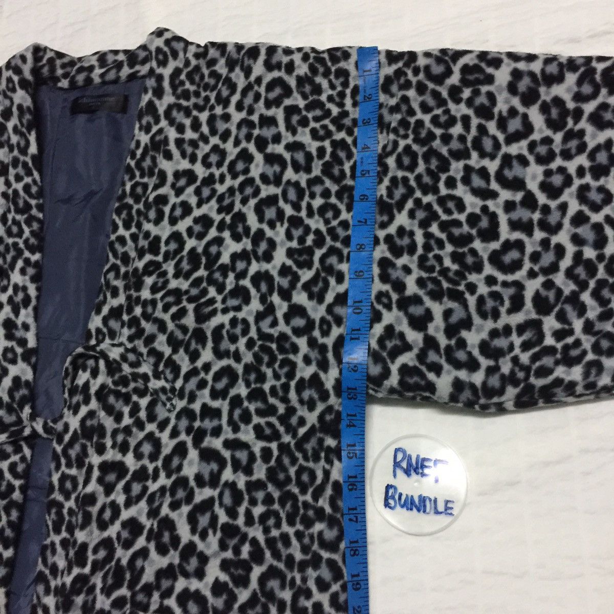 Japanese Brand Ichimonme Fleece Kimono White Leapord Design Size US L / EU 52-54 / 3 - 13 Thumbnail