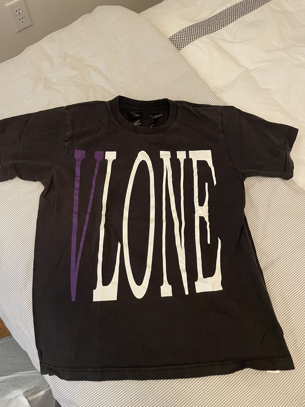 Vlone VLONE Black & Purple staple TShirt small Grailed