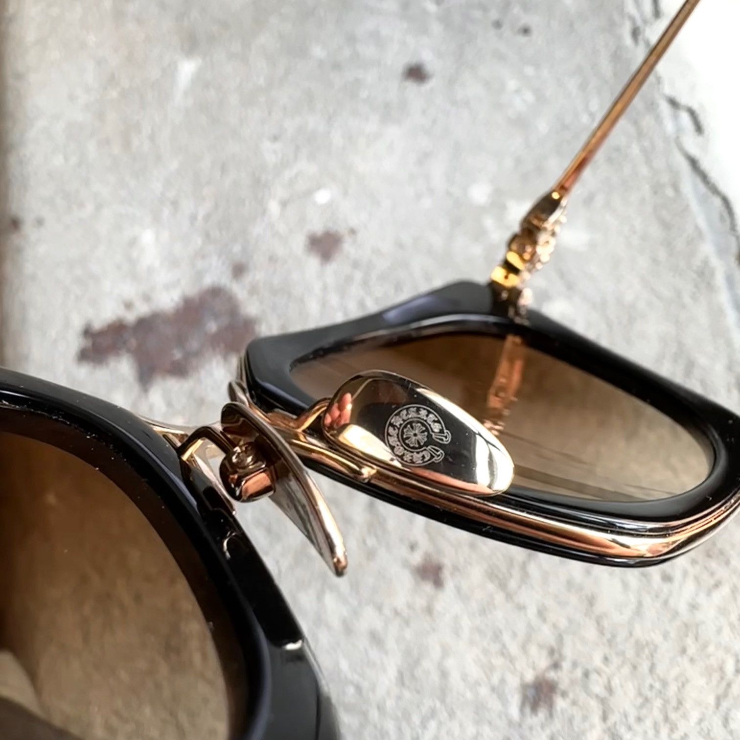 Chrome Hearts Chrome Hearts Gold Laurita Lynn Sunglasses Size ONE SIZE - 10 Thumbnail