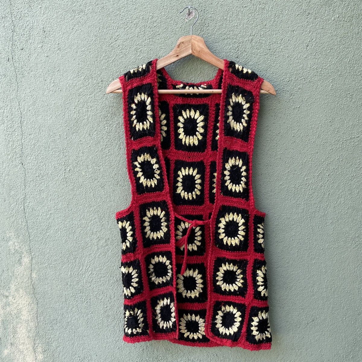 Handmade Vintage HANDMADE Knit Rare Sleeveless Cardigan Knitwear Size US S / EU 44-46 / 1 - 1 Thumbnail