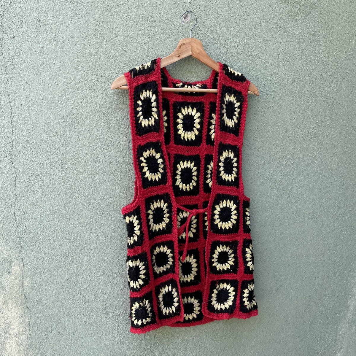 Handmade Vintage HANDMADE Knit Rare Sleeveless Cardigan Knitwear Size US S / EU 44-46 / 1 - 2 Thumbnail