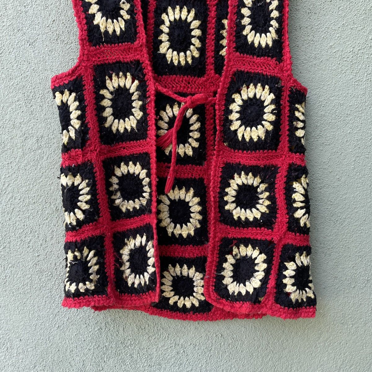 Handmade Vintage HANDMADE Knit Rare Sleeveless Cardigan Knitwear Size US S / EU 44-46 / 1 - 4 Thumbnail