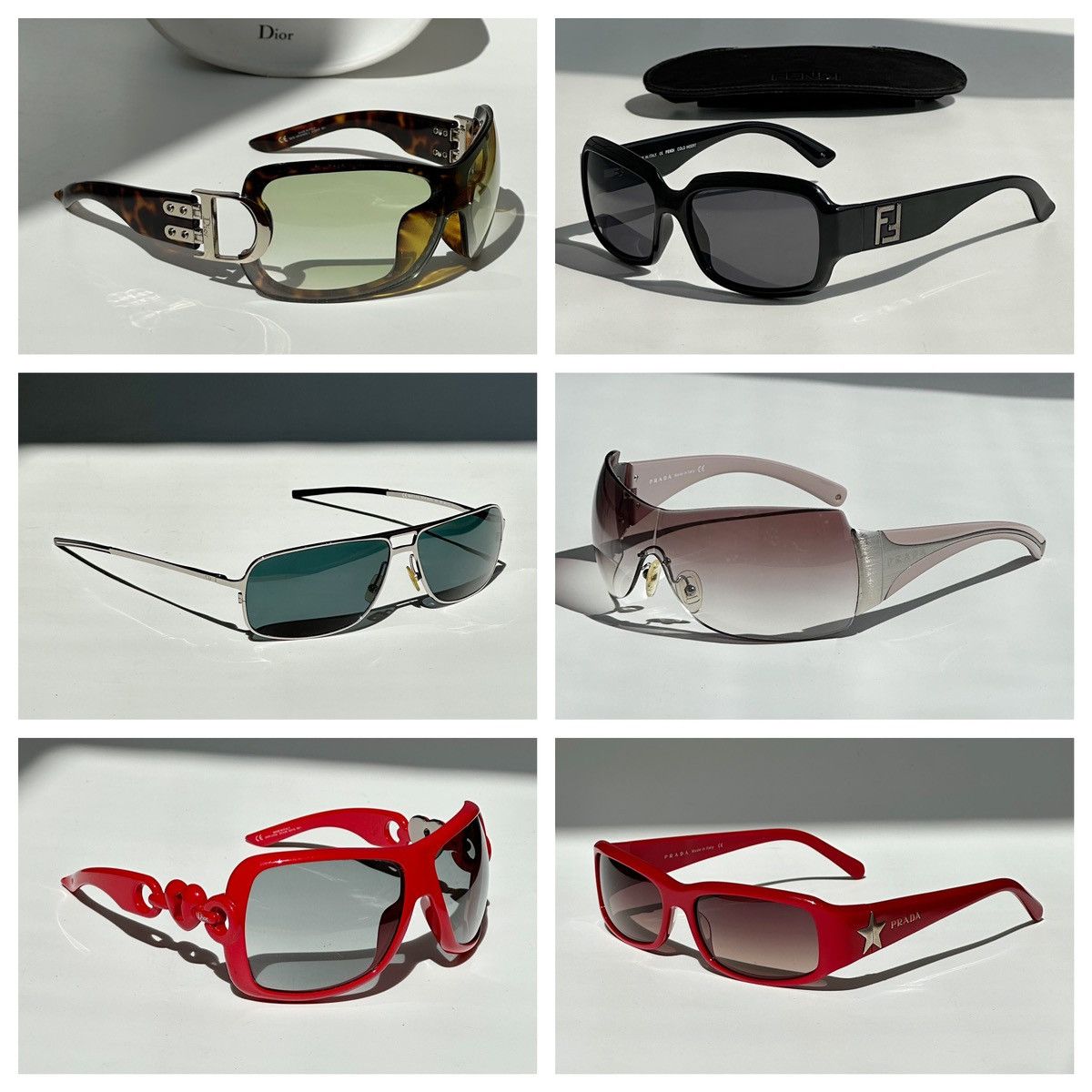 DIOR Lock Heart Logo Sunglasses Y2k archive coquette