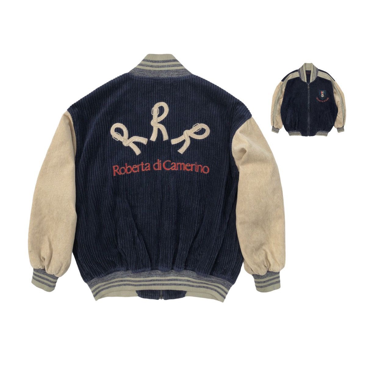 Roberta di Camerino 🔥Vintage Roberta Di Camerino Corduroy Bomber Jacket Size US L / EU 52-54 / 3 - 1 Thumbnail