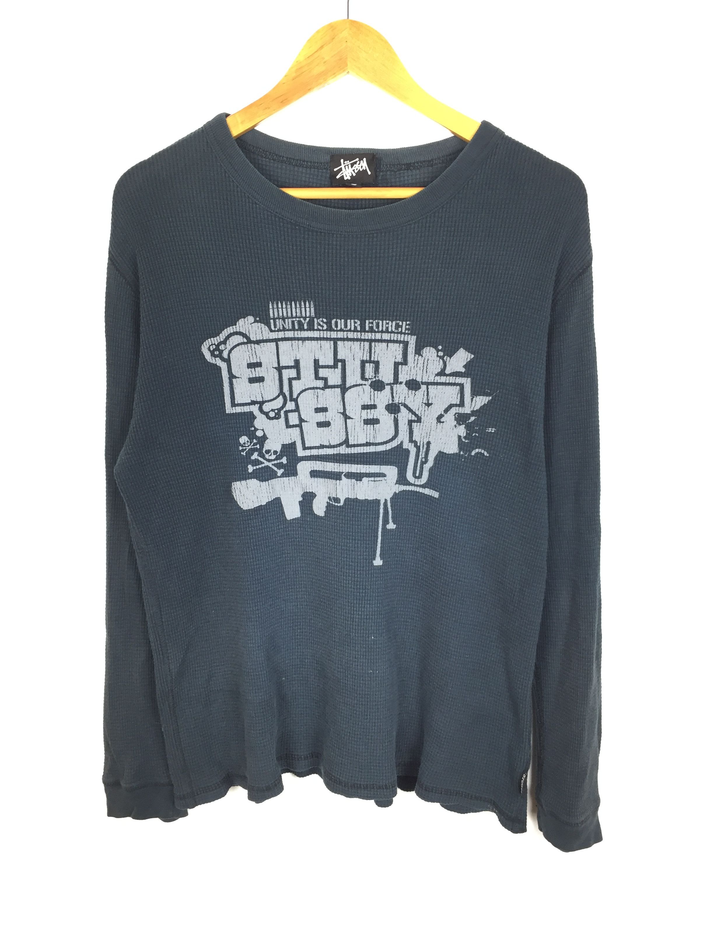 Stussy 90's STUSSY wafer Thermal knit unity is our force Size US M / EU 48-50 / 2 - 2 Thumbnail