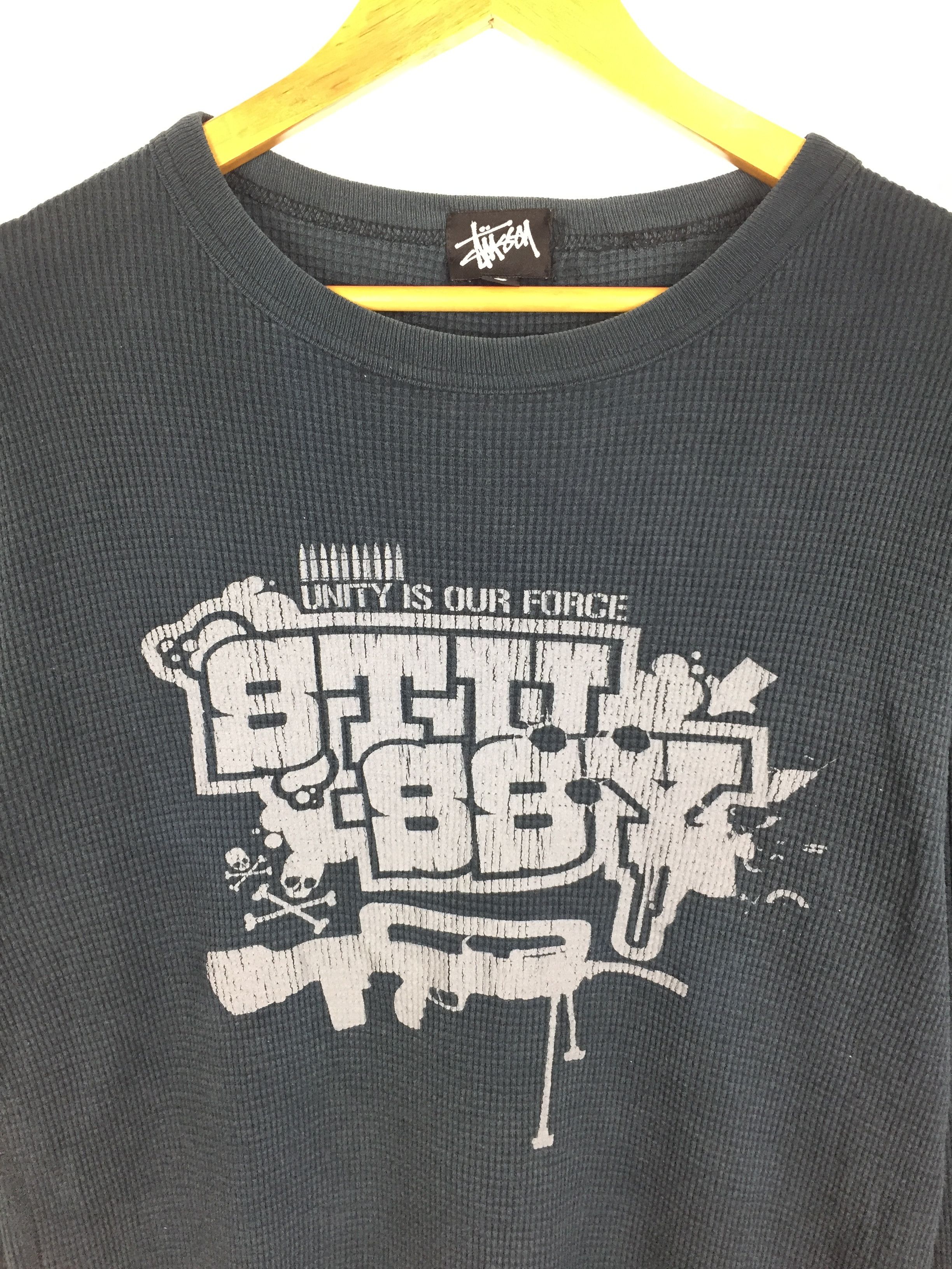 Stussy 90's STUSSY wafer Thermal knit unity is our force Size US M / EU 48-50 / 2 - 3 Thumbnail