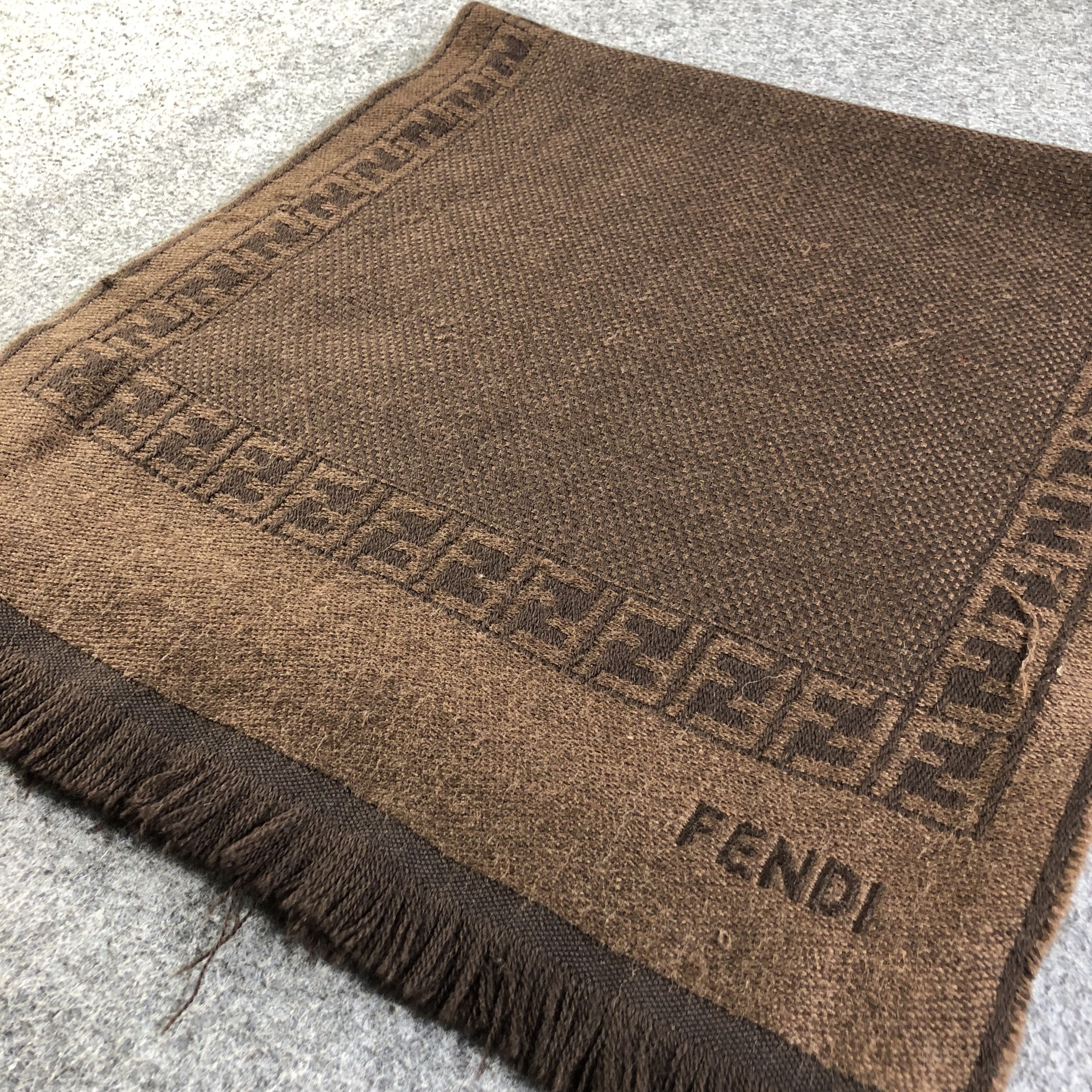 Vintage FENDI FF Wool Scarf Muffler V1287 Size ONE SIZE - 3 Thumbnail
