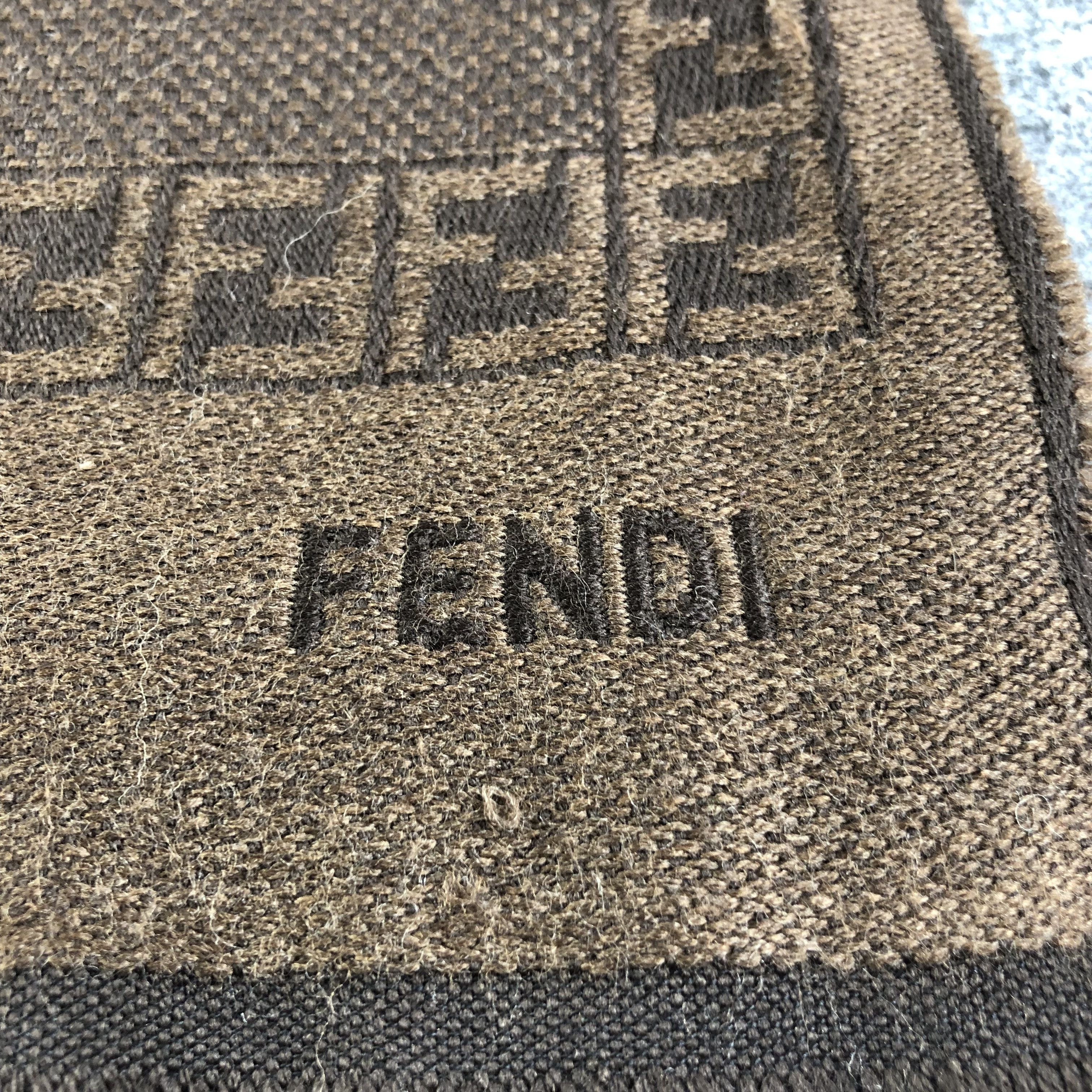 Vintage FENDI FF Wool Scarf Muffler V1287 Size ONE SIZE - 4 Thumbnail