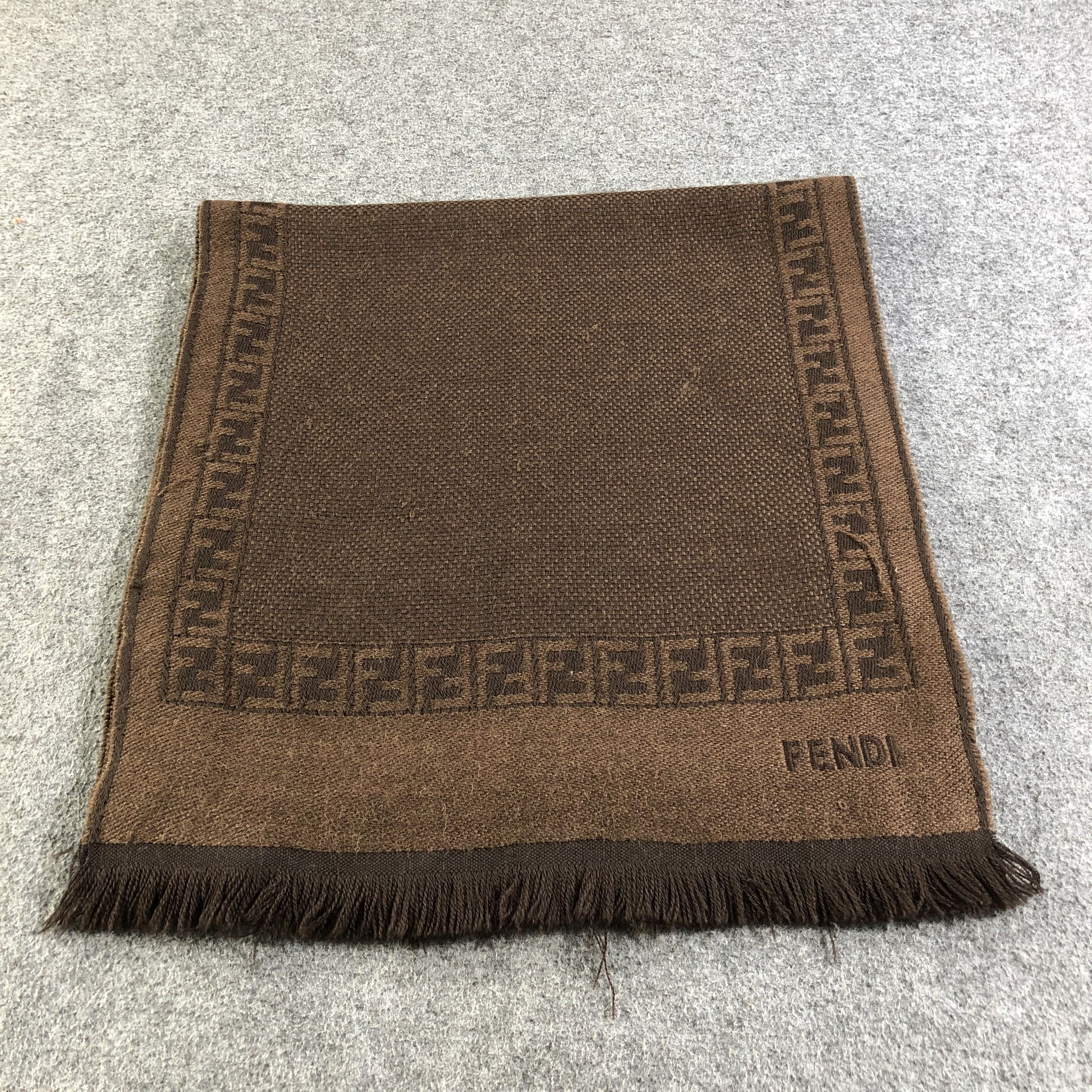 Vintage FENDI FF Wool Scarf Muffler V1287 Size ONE SIZE - 2 Thumbnail