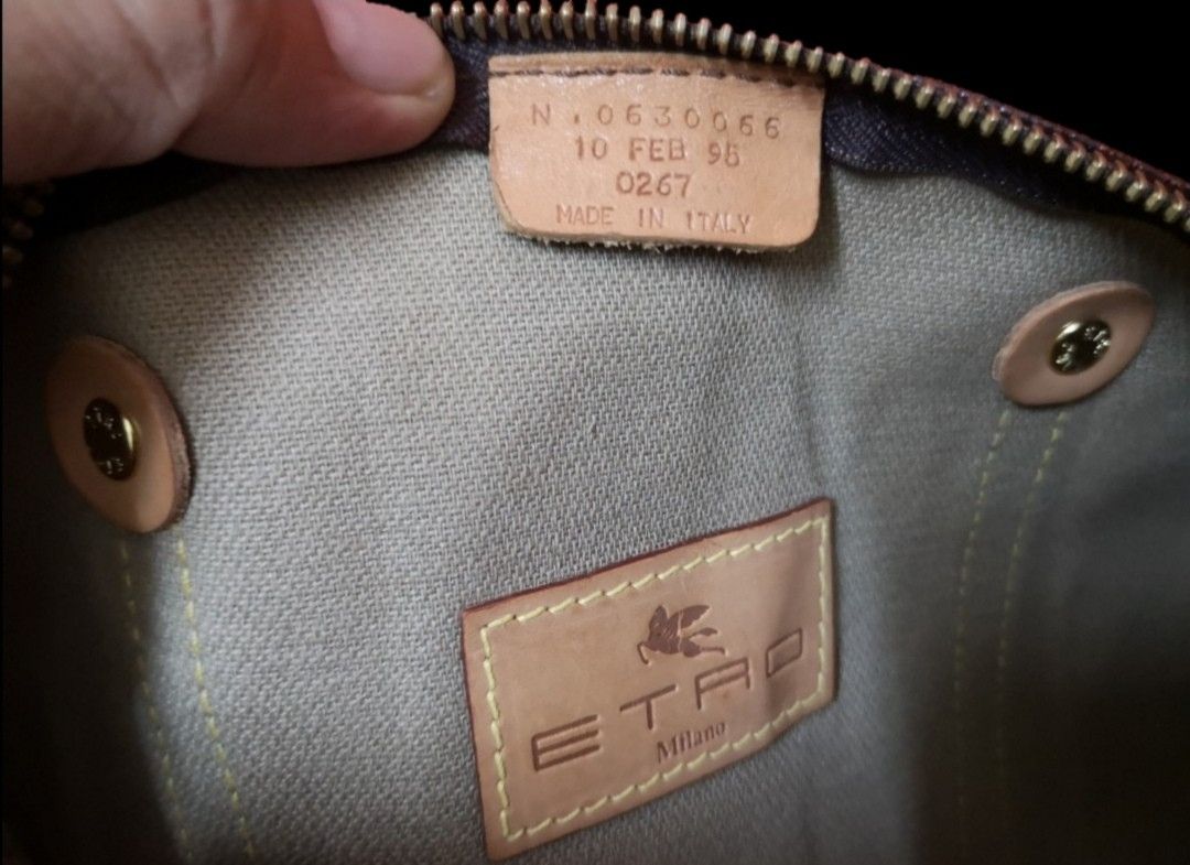 Etro × Leather RARE 🔥 VINTAGE ETRO PAPILLON ITALY Size ONE SIZE - 4 Thumbnail