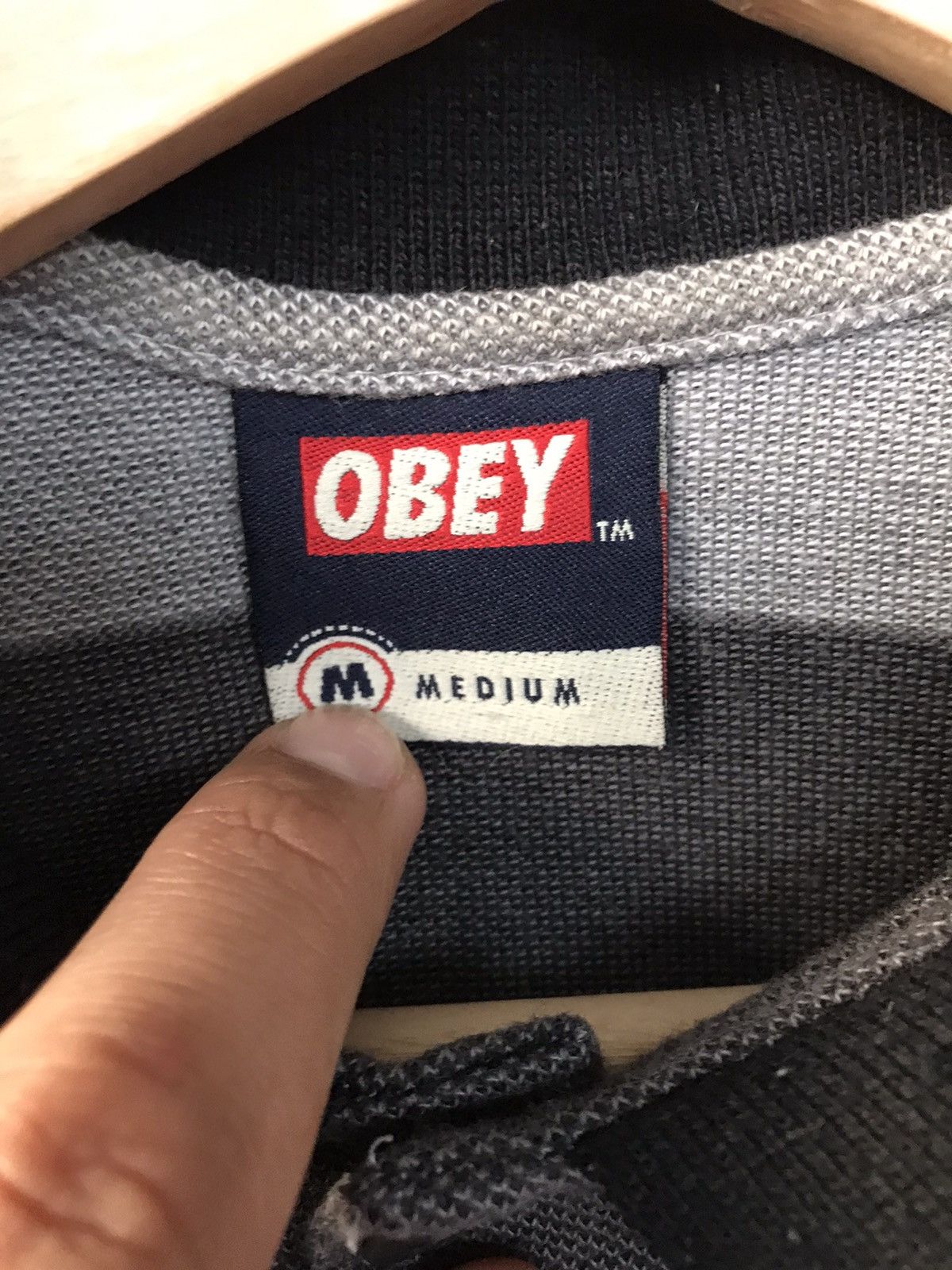 Obey Vintage Obey Stripes Collar Shirt Size US M / EU 48-50 / 2 - 9 Thumbnail
