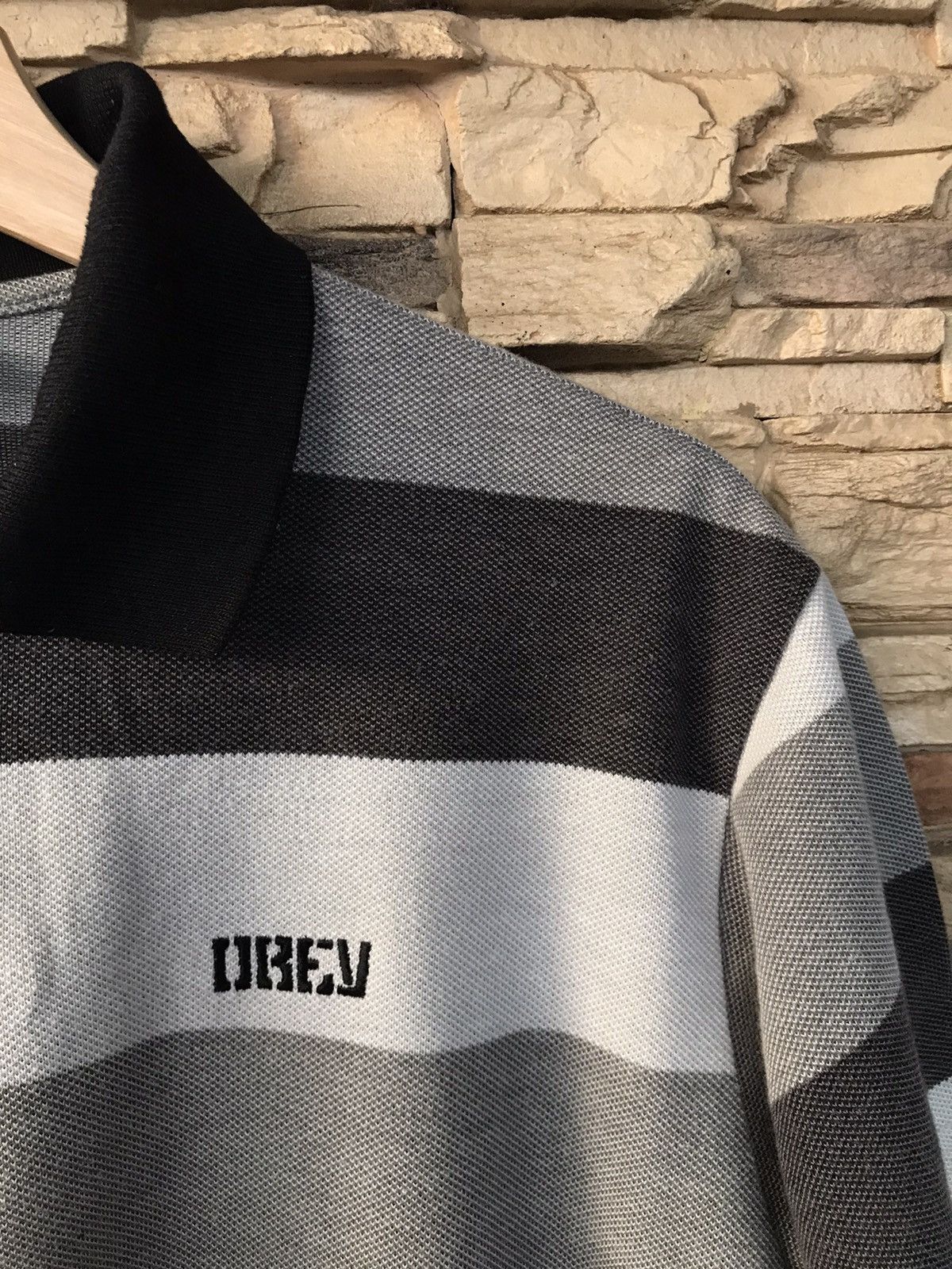Obey Vintage Obey Stripes Collar Shirt Size US M / EU 48-50 / 2 - 6 Thumbnail