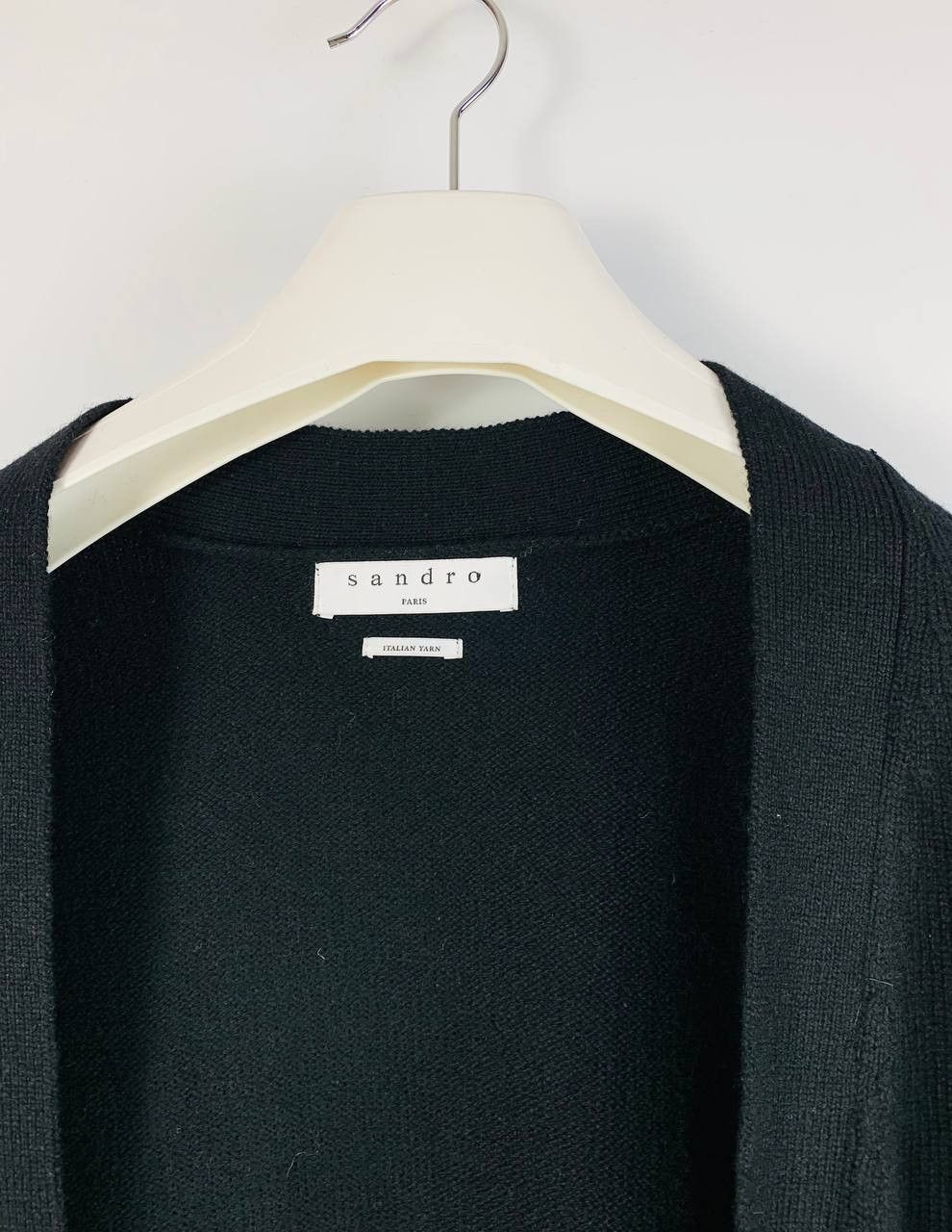 Sandro Sandro cardigan black wool cotton 1 Size M / US 6-8 / IT 42-44 - 2 Thumbnail