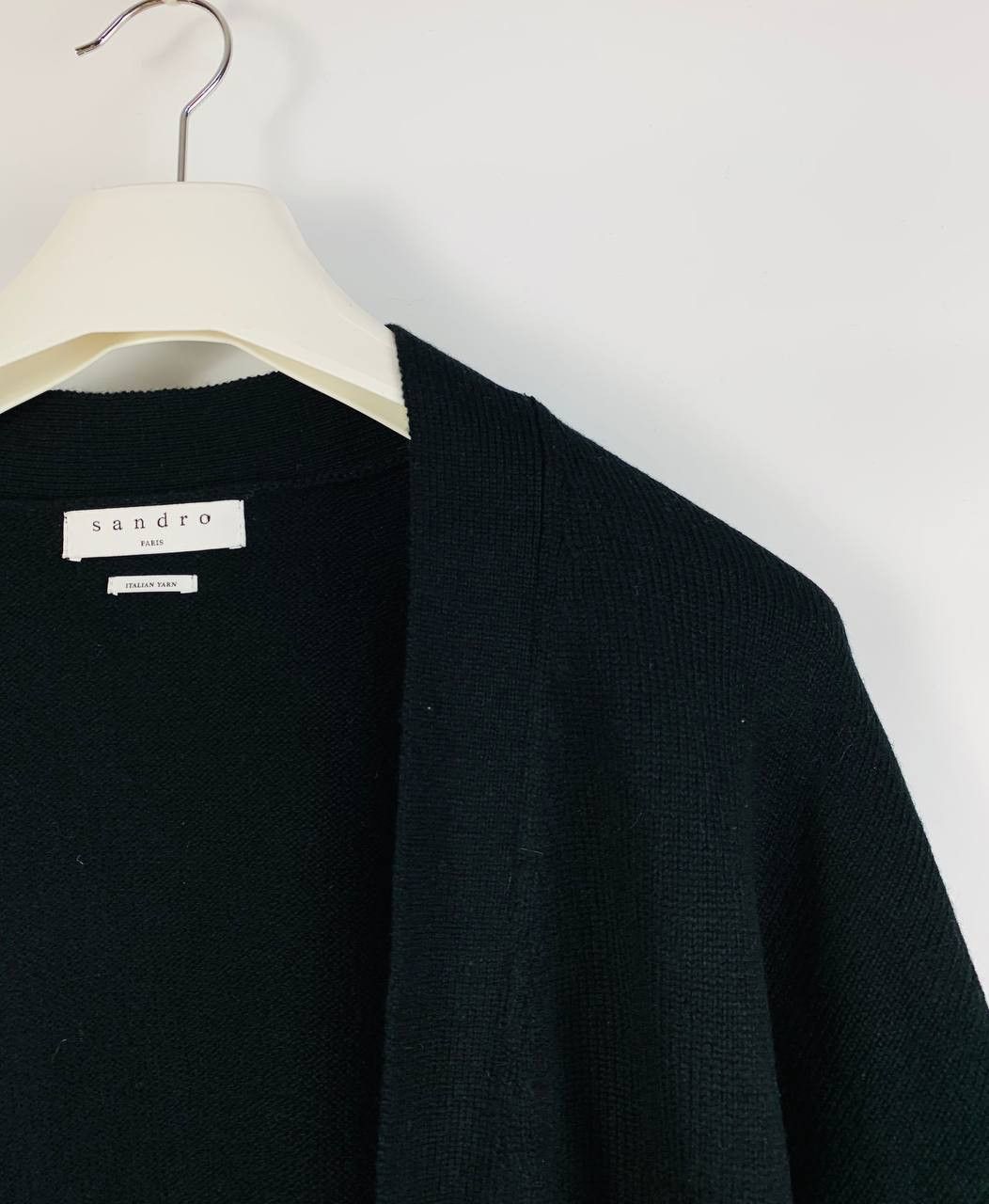Sandro Sandro cardigan black wool cotton 1 Size M / US 6-8 / IT 42-44 - 4 Thumbnail