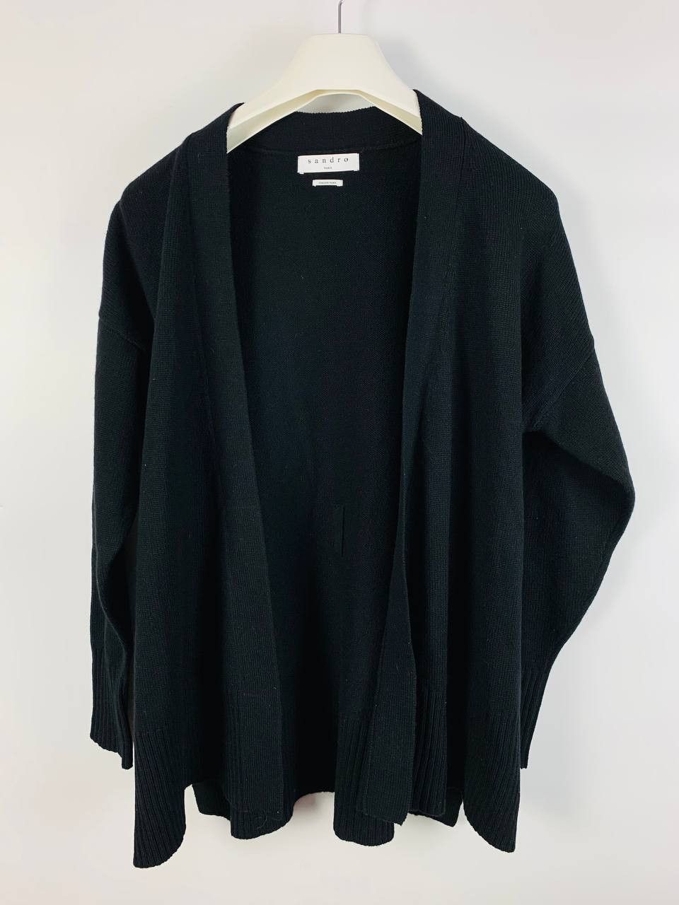 Sandro Sandro cardigan black wool cotton 1 Size M / US 6-8 / IT 42-44 - 1 Thumbnail