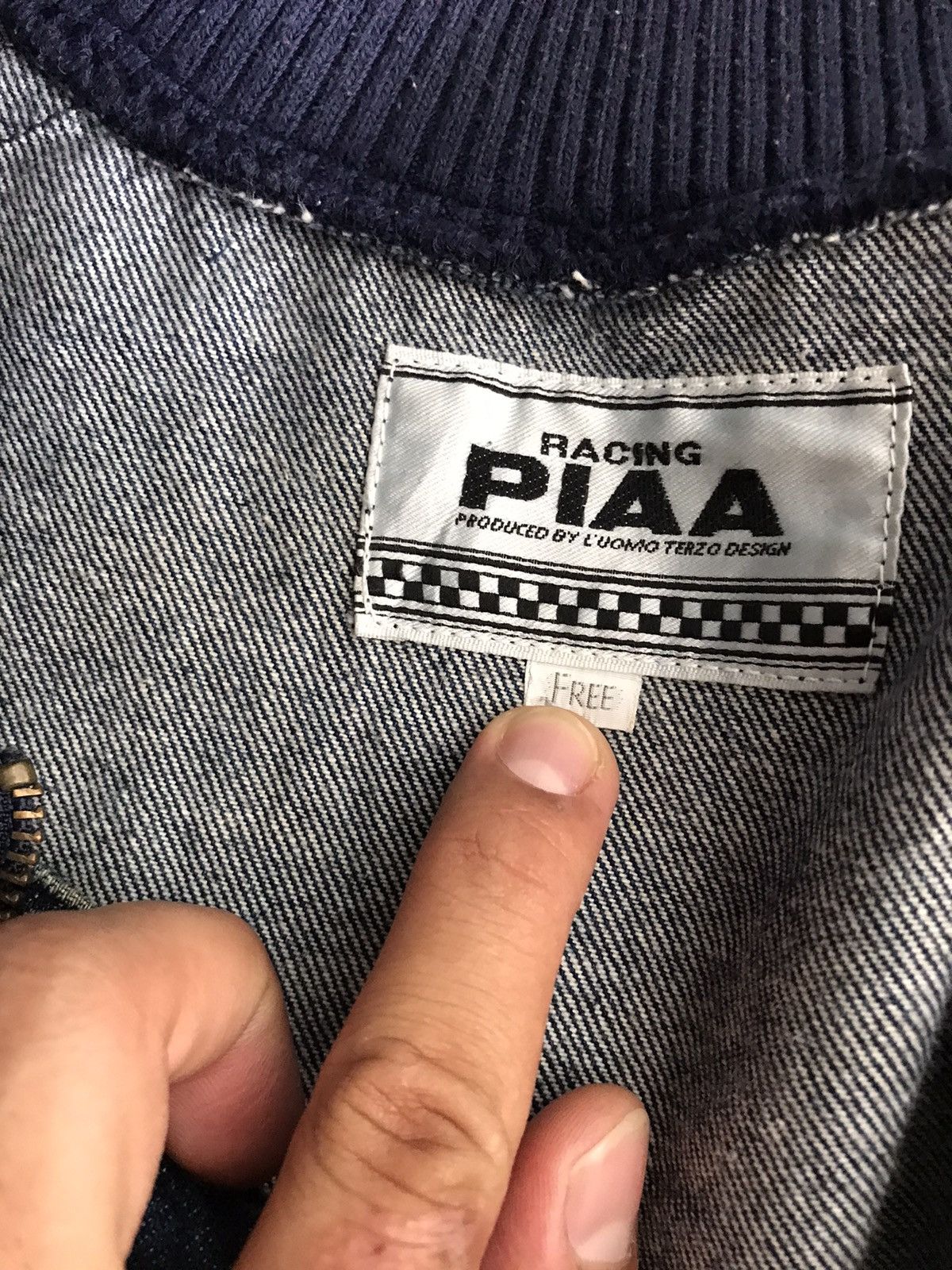 Vintage VINTAGE 90s PIAA RACING Oversize Denim Bomber Jacket Size US XL / EU 56 / 4 - 12 Thumbnail
