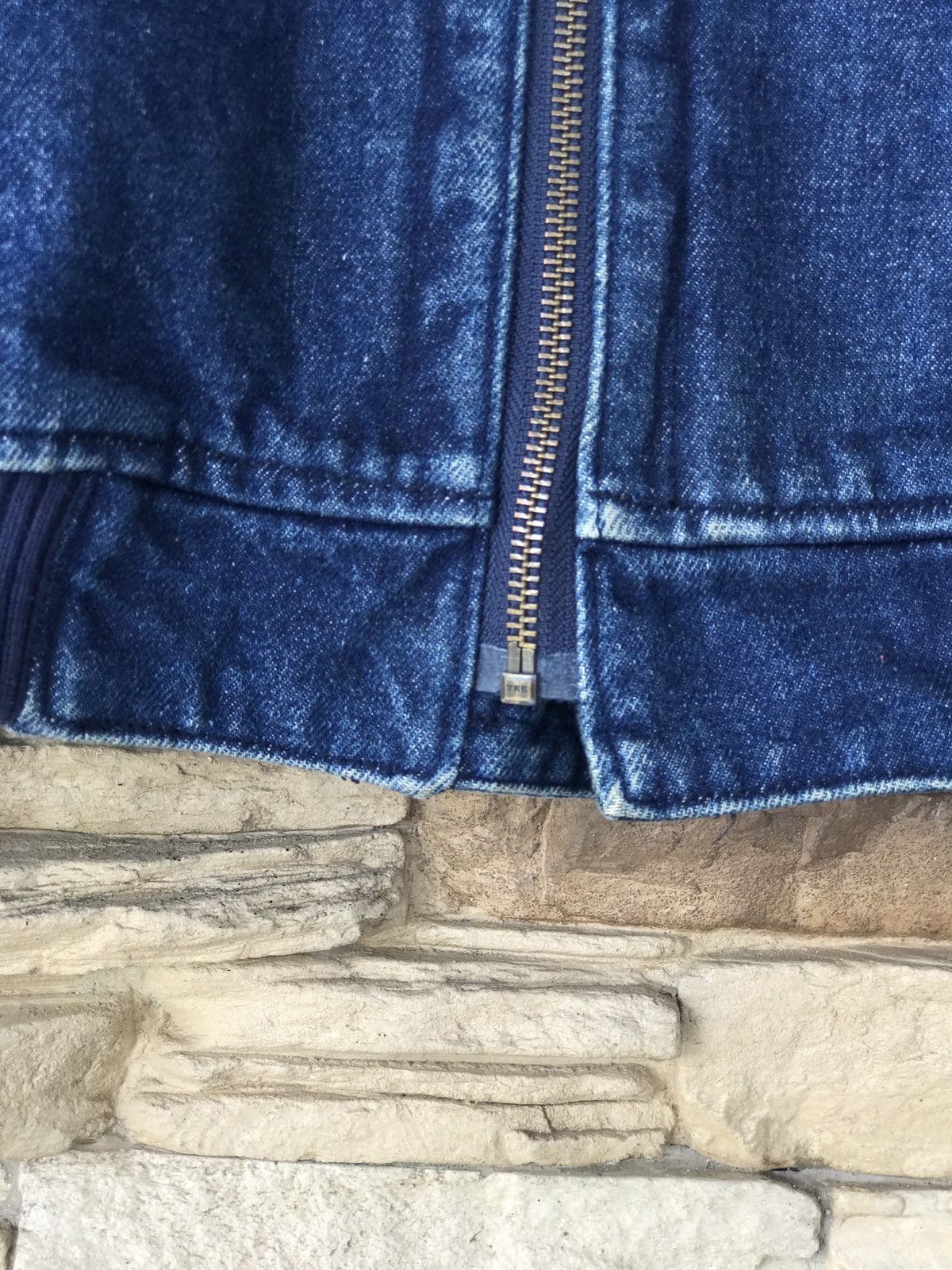 Vintage VINTAGE 90s PIAA RACING Oversize Denim Bomber Jacket Size US XL / EU 56 / 4 - 8 Thumbnail