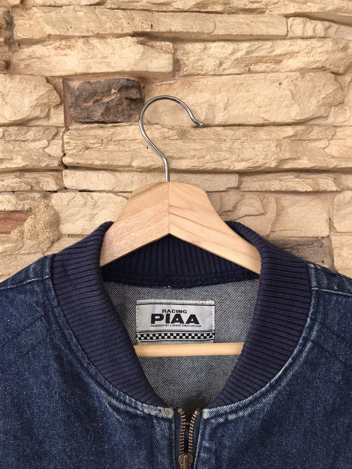 Vintage VINTAGE 90s PIAA RACING Oversize Denim Bomber Jacket Size US XL / EU 56 / 4 - 6 Thumbnail