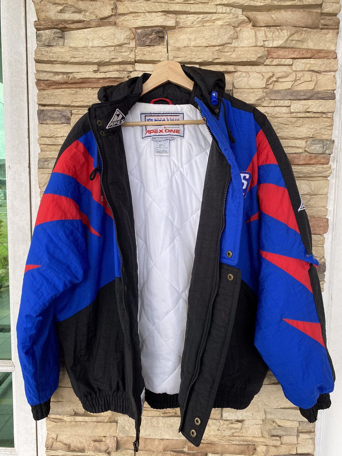 NFL Vintage 1990’s New York Giants Apex One Hooded Rain Coat Size US L / EU 52-54 / 3 - 17 Thumbnail
