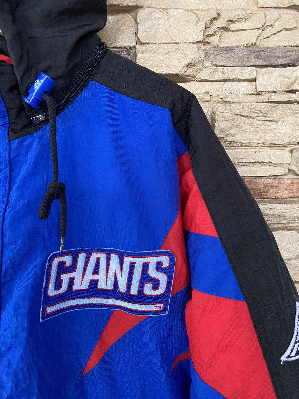 NFL Vintage 1990’s New York Giants Apex One Hooded Rain Coat Size US L / EU 52-54 / 3 - 7 Thumbnail
