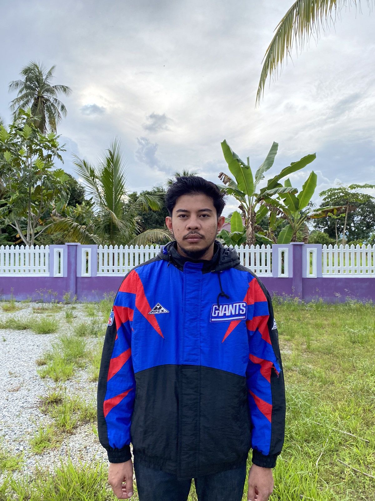 NFL Vintage 1990’s New York Giants Apex One Hooded Rain Coat Size US L / EU 52-54 / 3 - 2 Thumbnail