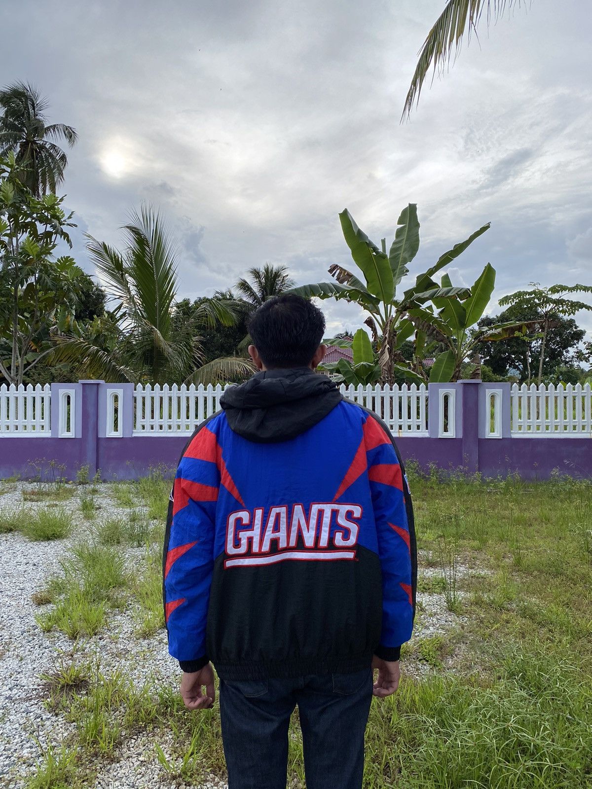 NFL Vintage 1990’s New York Giants Apex One Hooded Rain Coat Size US L / EU 52-54 / 3 - 1 Thumbnail