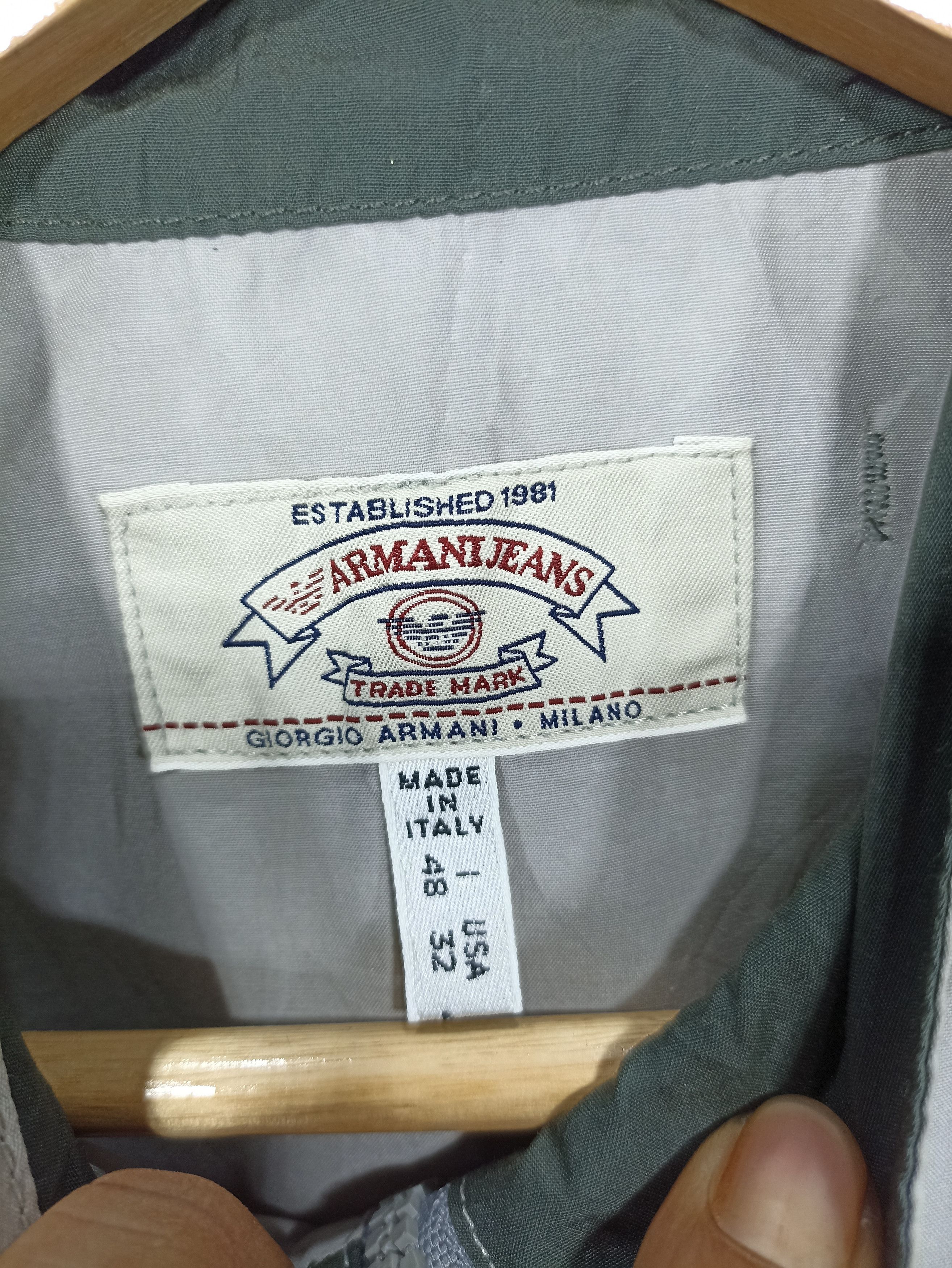 Armani × Giorgio Armani × Vintage Armani jeans Half zipper neck Size US M / EU 48-50 / 2 - 10 Thumbnail