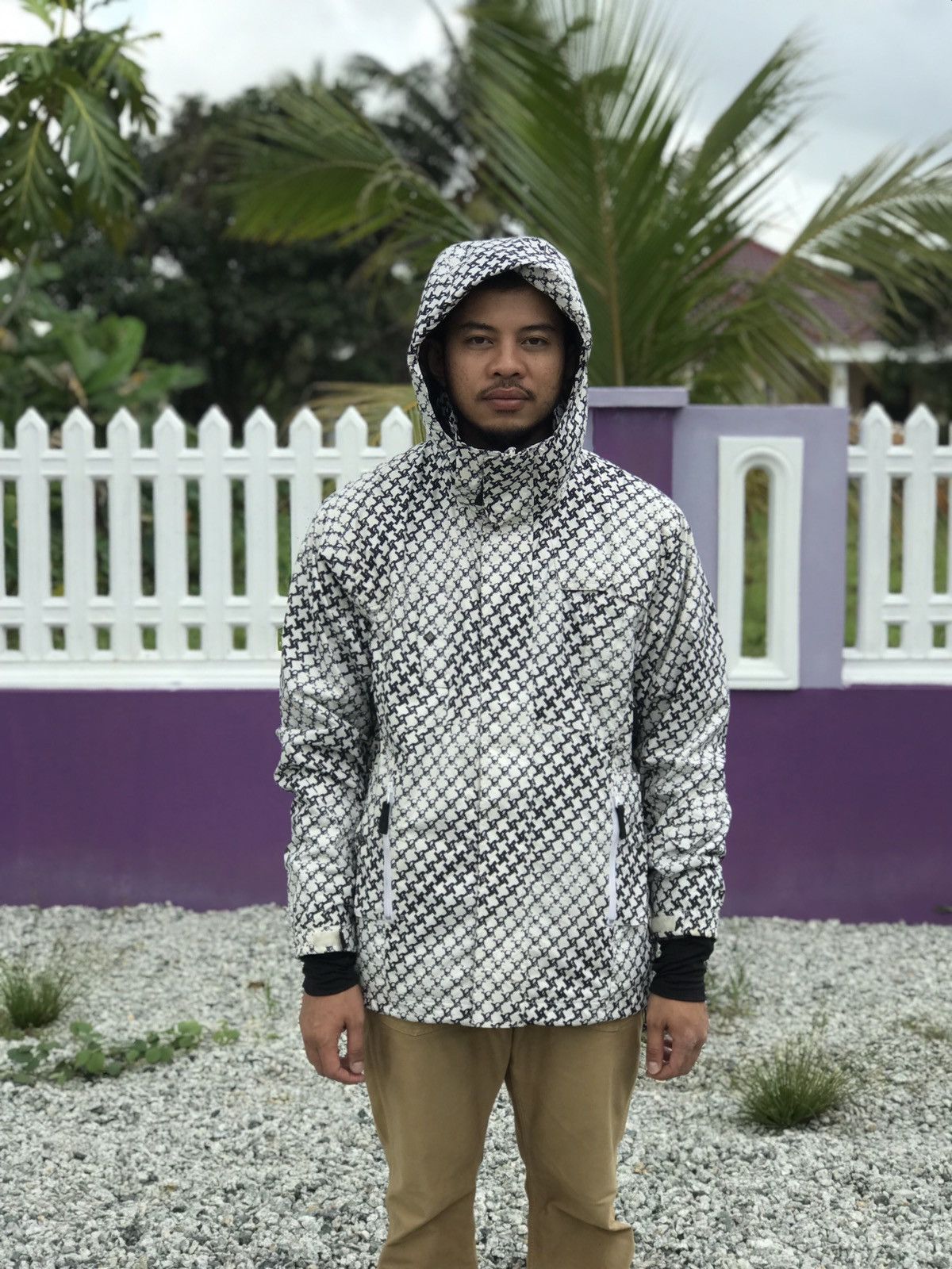 Japanese Brand Sims Snowboard Skulls Overprint Windbreaker Jacket Size US L / EU 52-54 / 3 - 4 Thumbnail