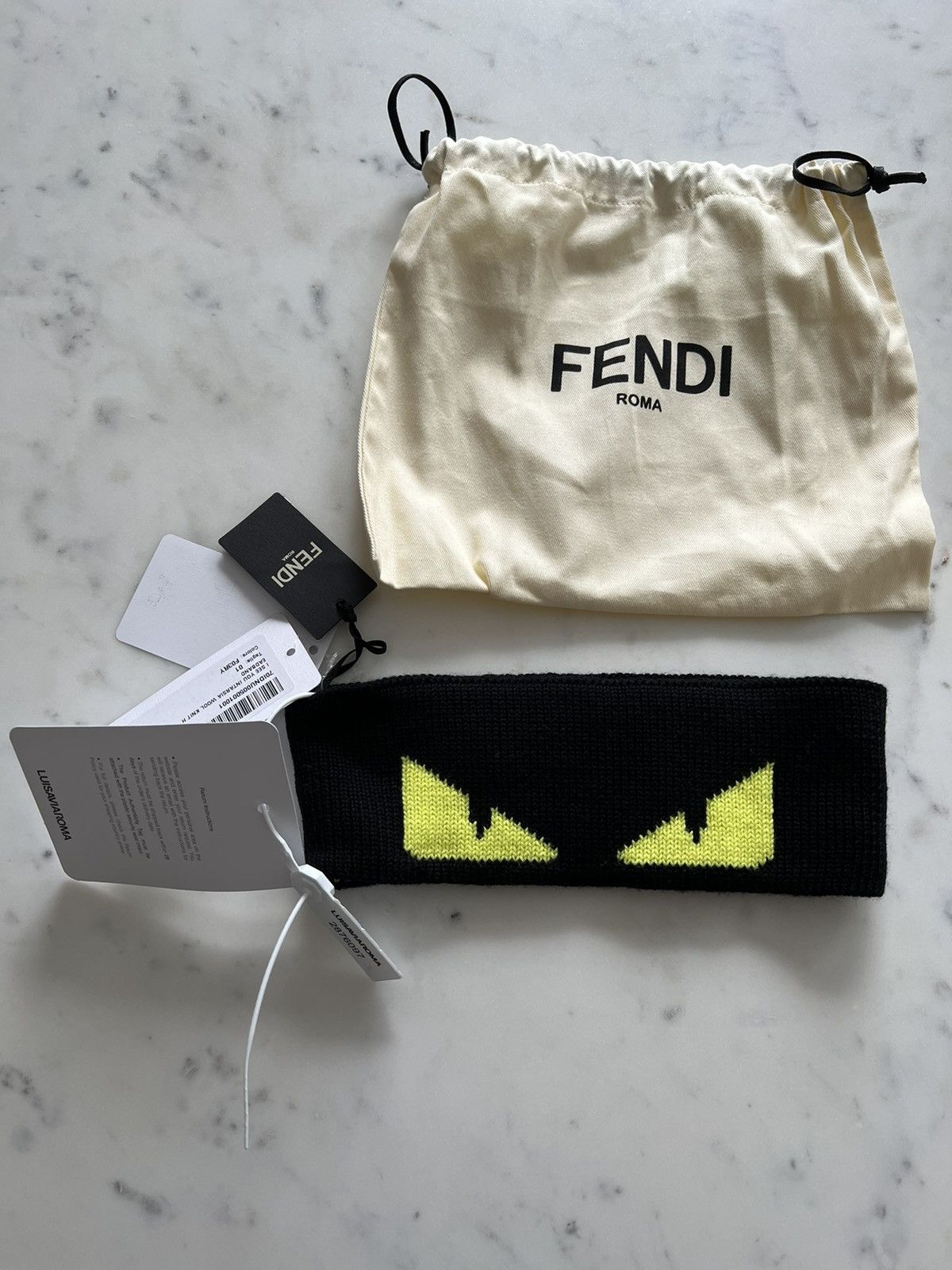 Fendi FENDI I SEE YOU INTARSIA Headband Wool Knitted Grailed