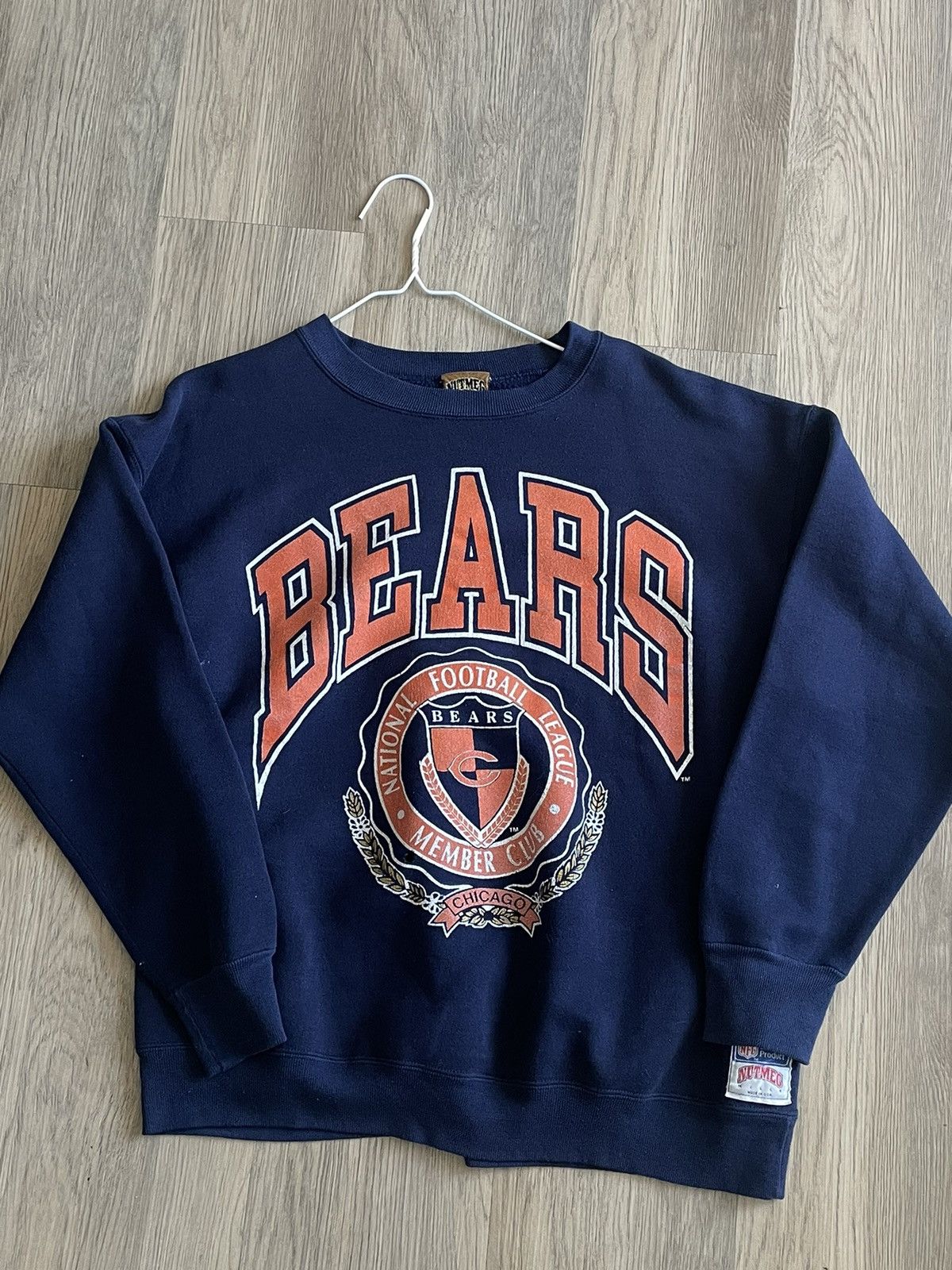 Chicago Bears Sweatshirt 90s Nutmeg Football Sweatshirt 