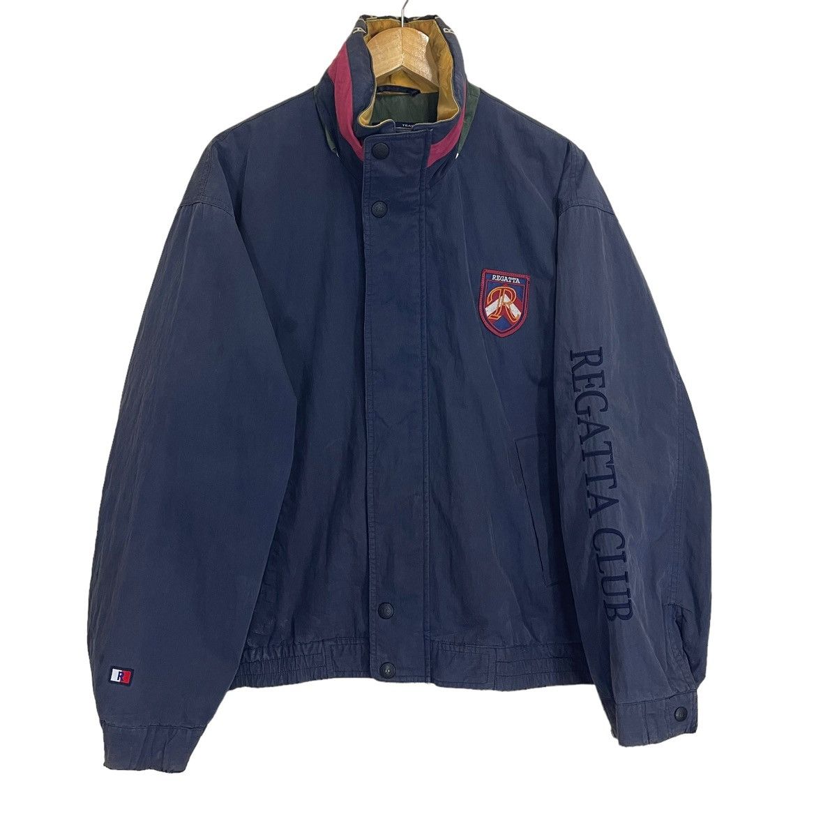 image of Designer Regatta Club United Kingdom Strong Team Distressed Jacket in Blue, Men's (Size Large)
