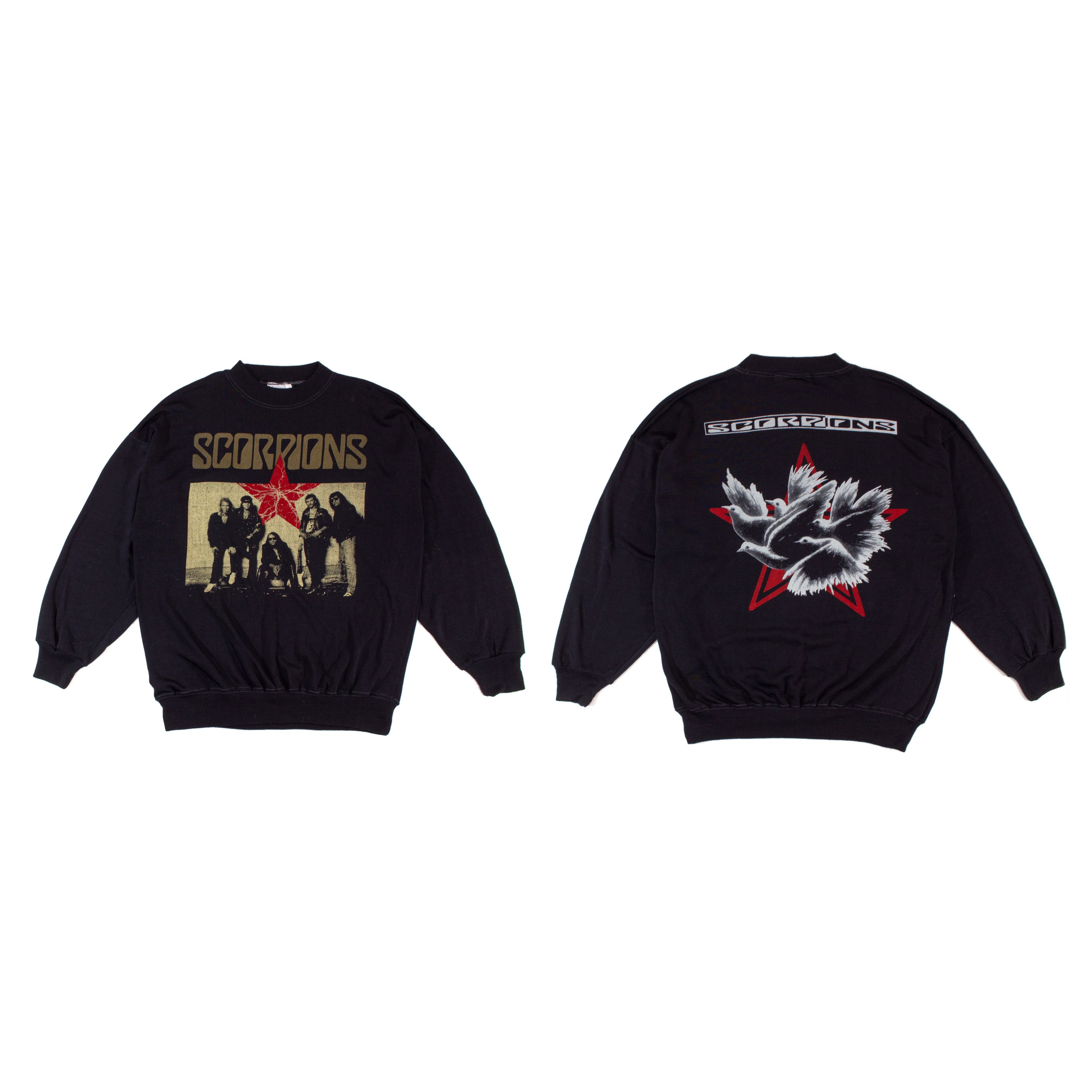 RARE VTG Scorpions 1991 Wind of Change Sweater In Black