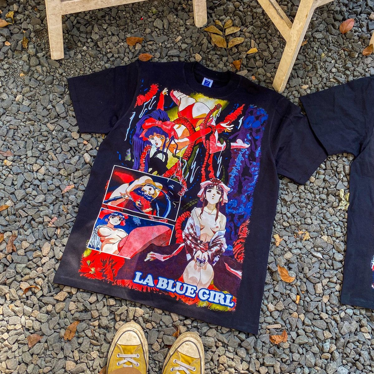 Vintage TSHIRT LA BLUE GIRL ANIME BOOTLEG CUSTOM VINTAGE DESIGN