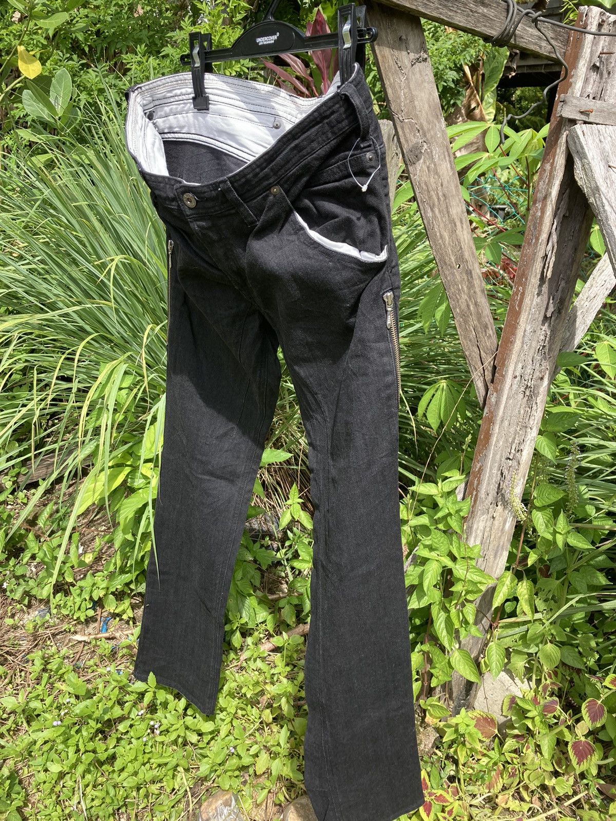 Japanese Brand × Yohji Yamamoto Yohji Yamamoto Black Zipper Denim Jeans Size US 34 / EU 50 - 6 Thumbnail
