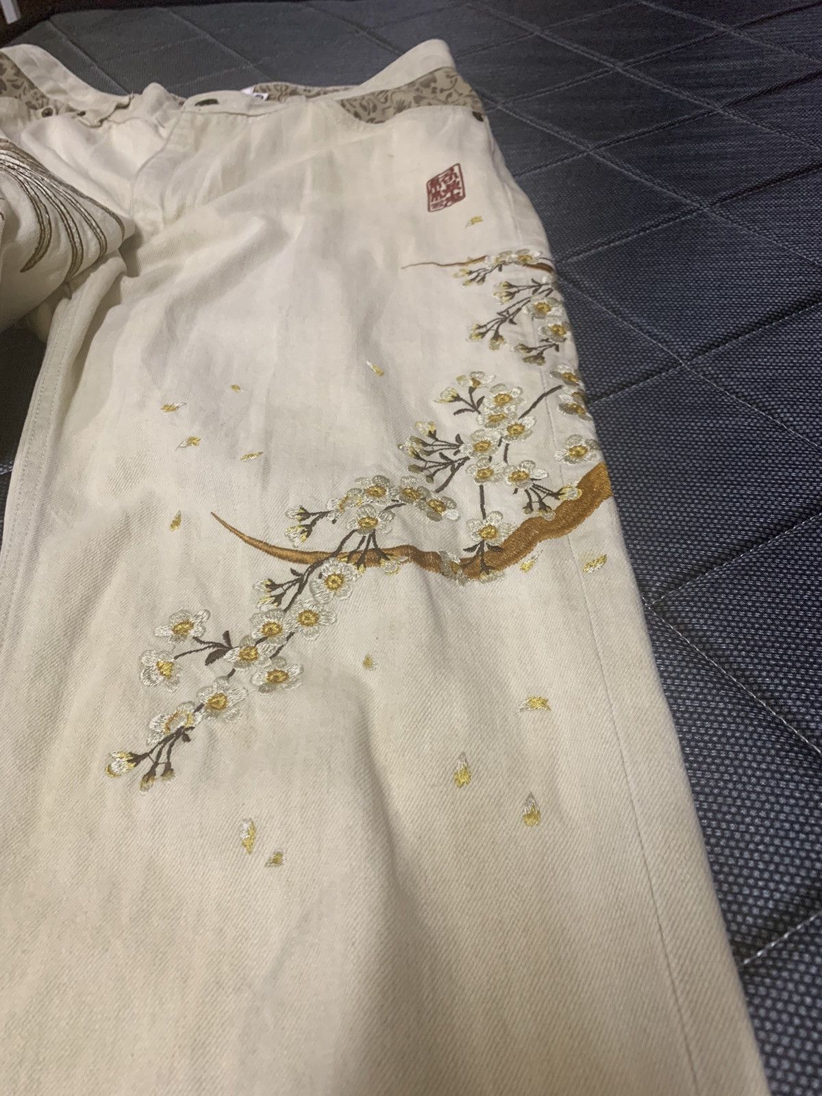 Japanese Brand VTG Karakuri Tamashi Embroidery Phoenix Big Logo Denim Size US 30 / EU 46 - 5 Thumbnail