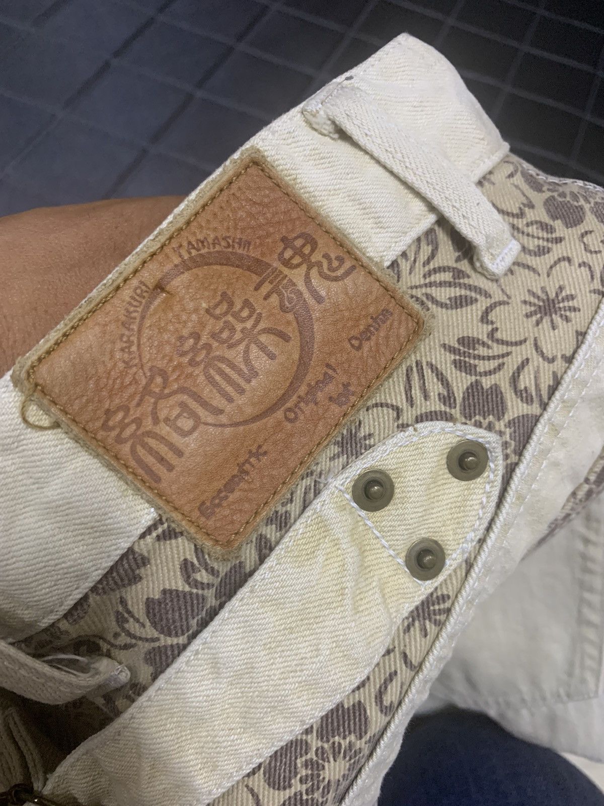 Japanese Brand VTG Karakuri Tamashi Embroidery Phoenix Big Logo Denim Size US 30 / EU 46 - 10 Thumbnail