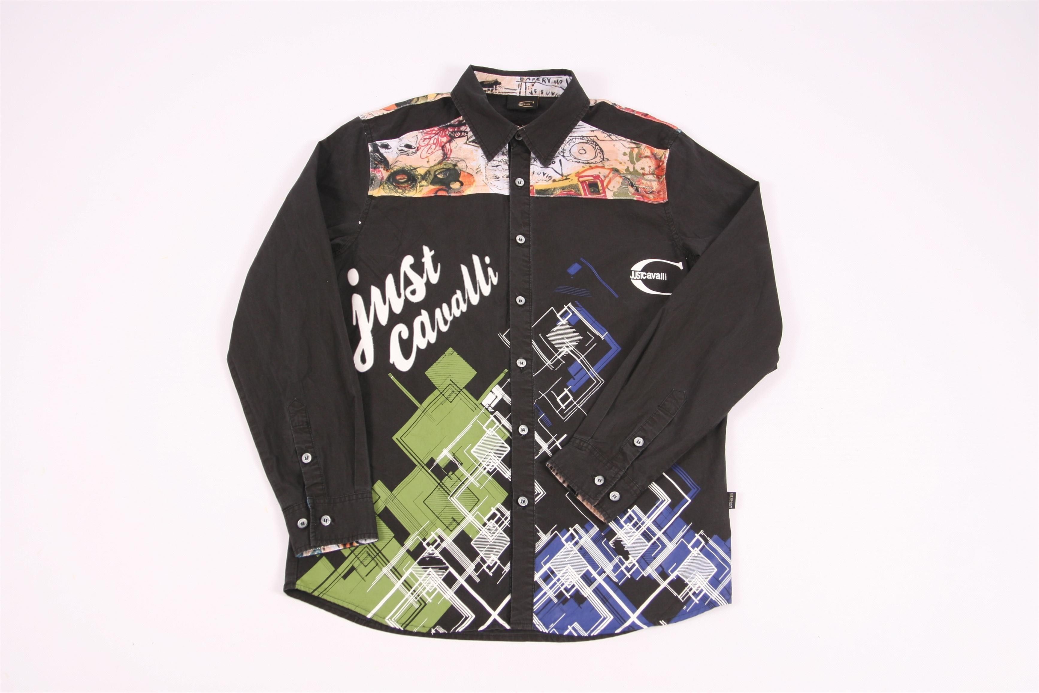 Just Cavalli Just Cavalli Luxury Design Abstract Pop Art Shirt. Size US S / EU 44-46 / 1 - 1 Thumbnail