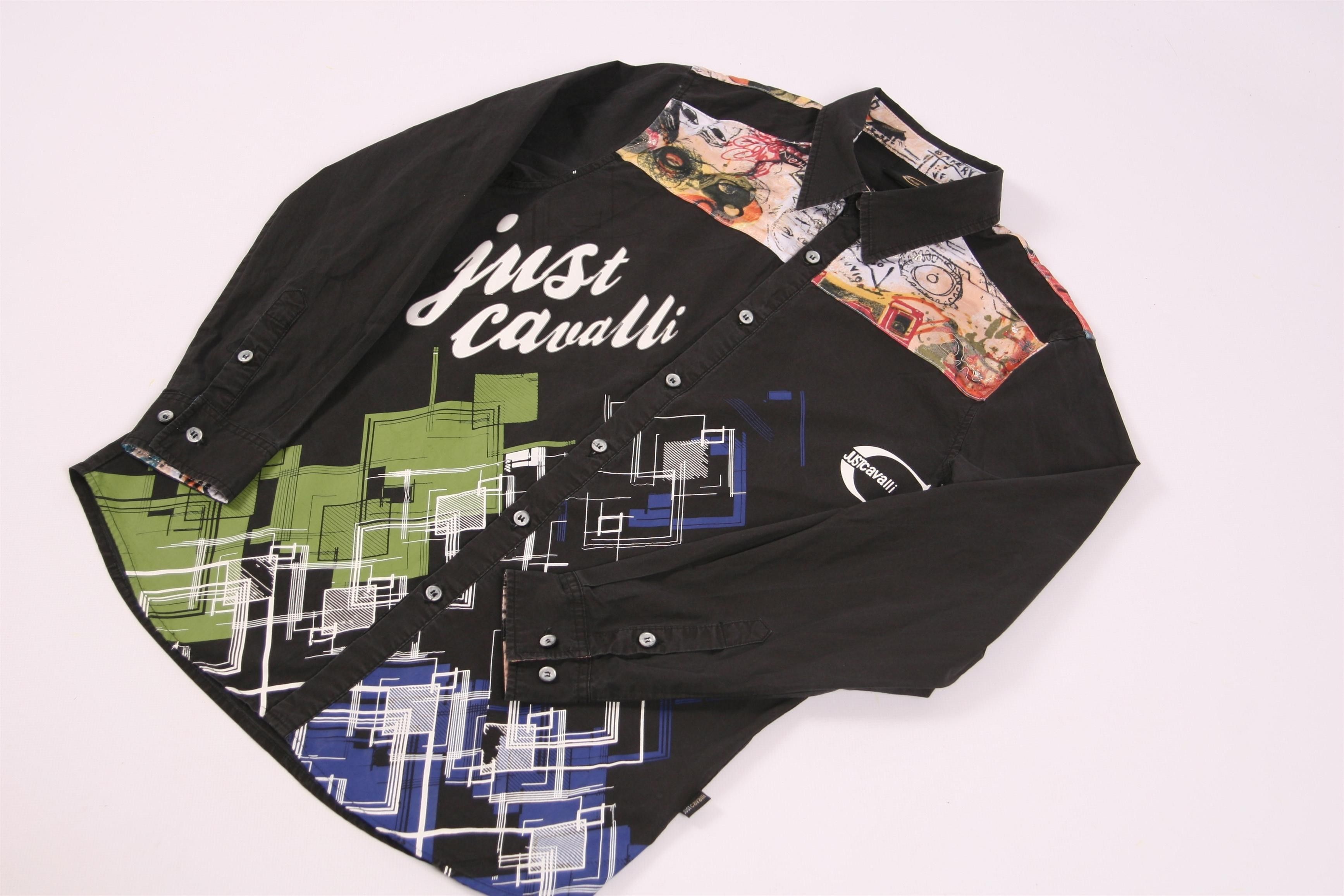 Just Cavalli Just Cavalli Luxury Design Abstract Pop Art Shirt. Size US S / EU 44-46 / 1 - 3 Thumbnail